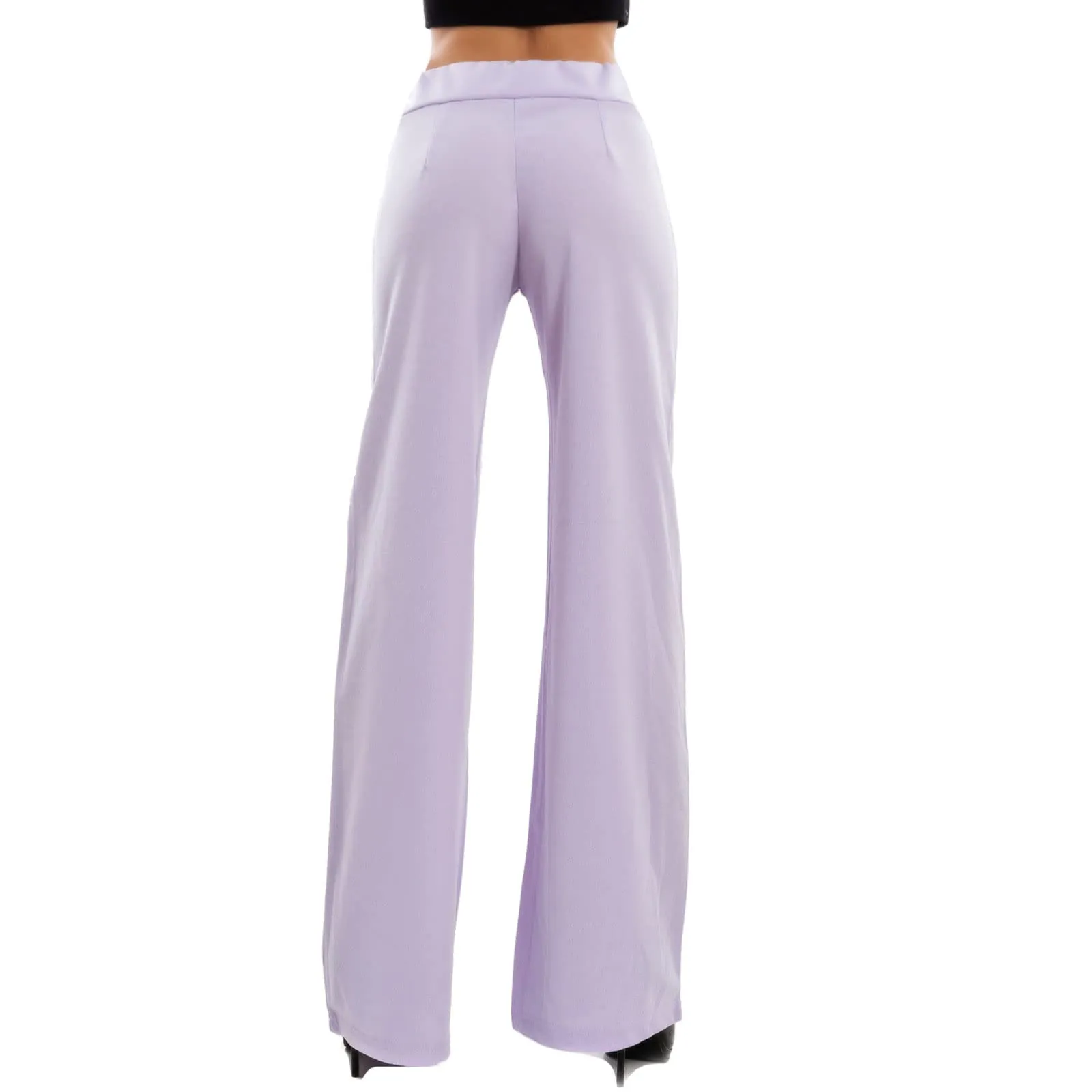 Toocool Pantaloni a Palazzo Basic Elastico in Vita VI-9292, M, Lilla - immagine 5