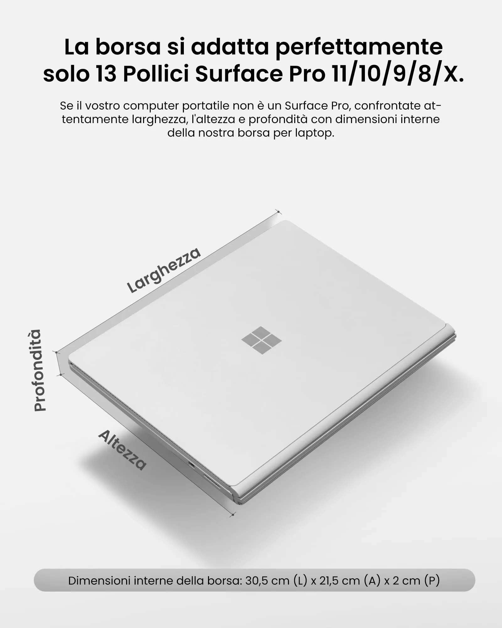 tomtoc 360° Custodia per Surface Pro 11 Copilot+ PC 13 Pollici - immagine 9