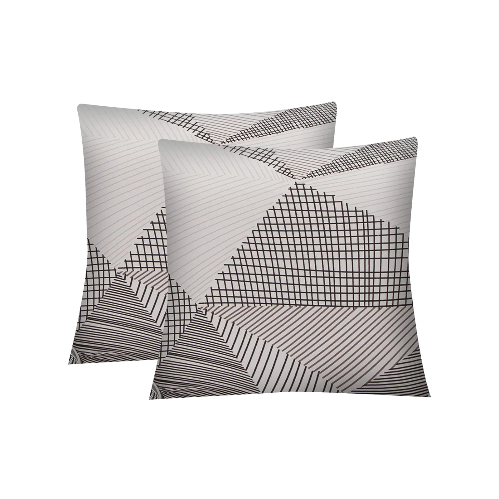 Jaotto Federe per Cuscini Divano in Spandex 45x45cm, Set di 2, Linea Bianca - immagine 1