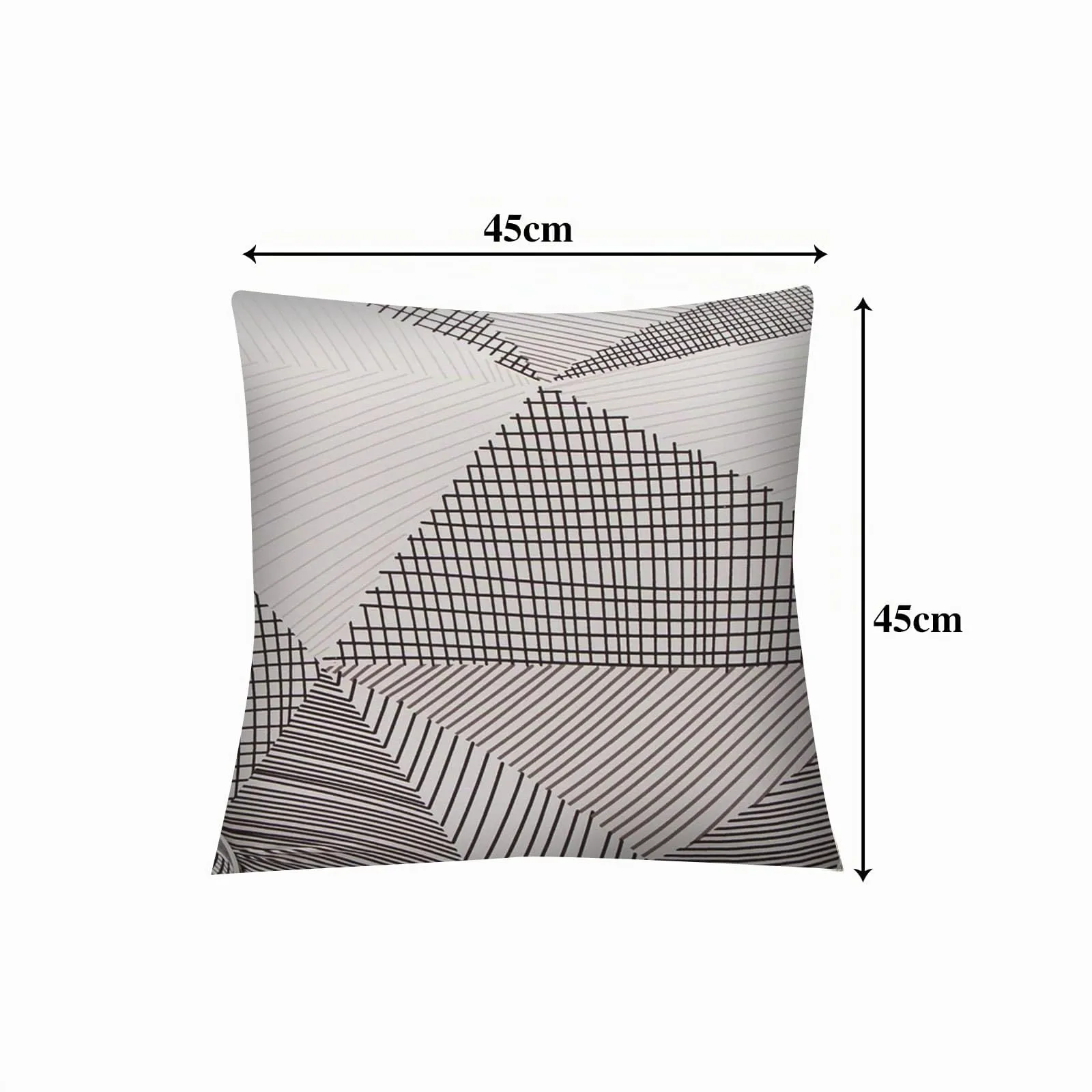 Jaotto Federe per Cuscini Divano in Spandex 45x45cm, Set di 2, Linea Bianca - immagine 2