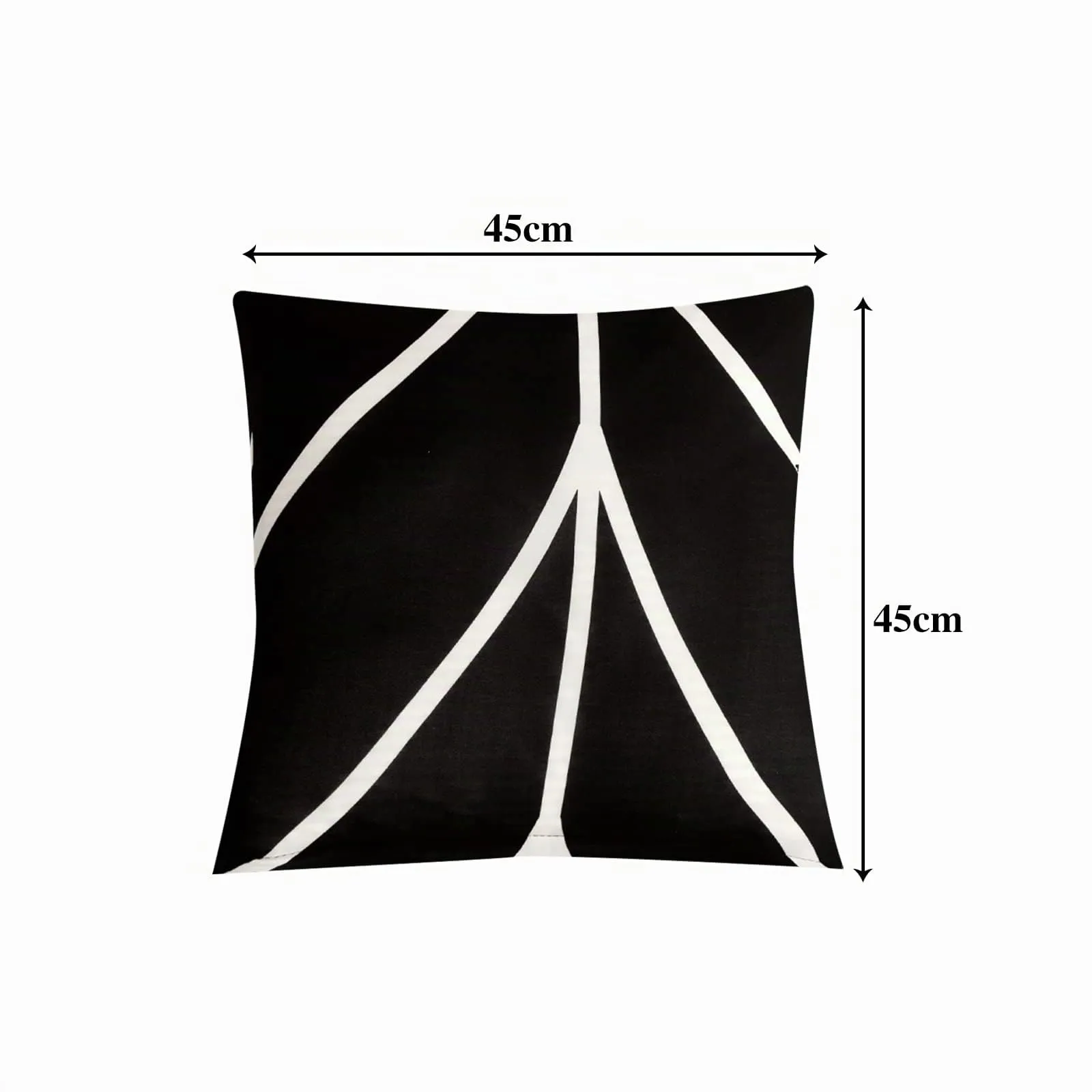 Jaotto Federe per Cuscini Divano in Spandex 45x45cm, Confezione da 2, Linea Nera - immagine 2