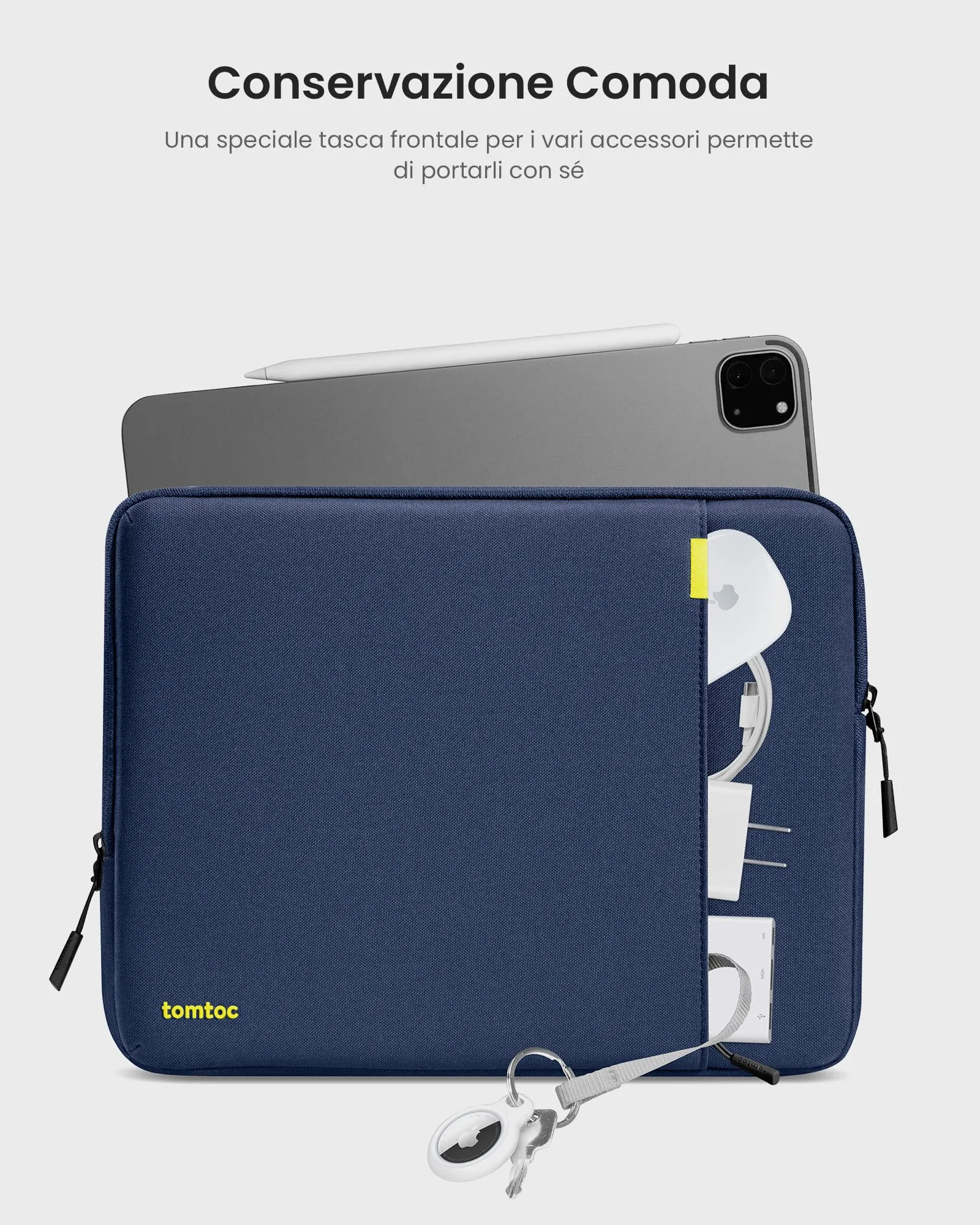 tomtoc 360° Custodia per Tablet per iPad Air 13 Pollici (M4/M3/M2), iPad Pro 13 Pollici M5/M4, iPad Pro 12,9 Pollici 6/5/4/3, Compatibile con Magic/Smart Keyboard Folio - immagine 5