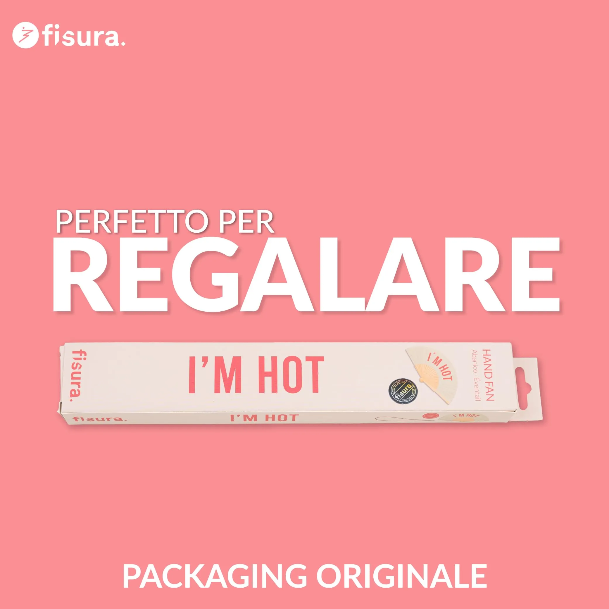 Fisura Ventaglio in Legno e Tessuto con Messaggio, 42,5 x 23 cm, Hot Beige - immagine 7