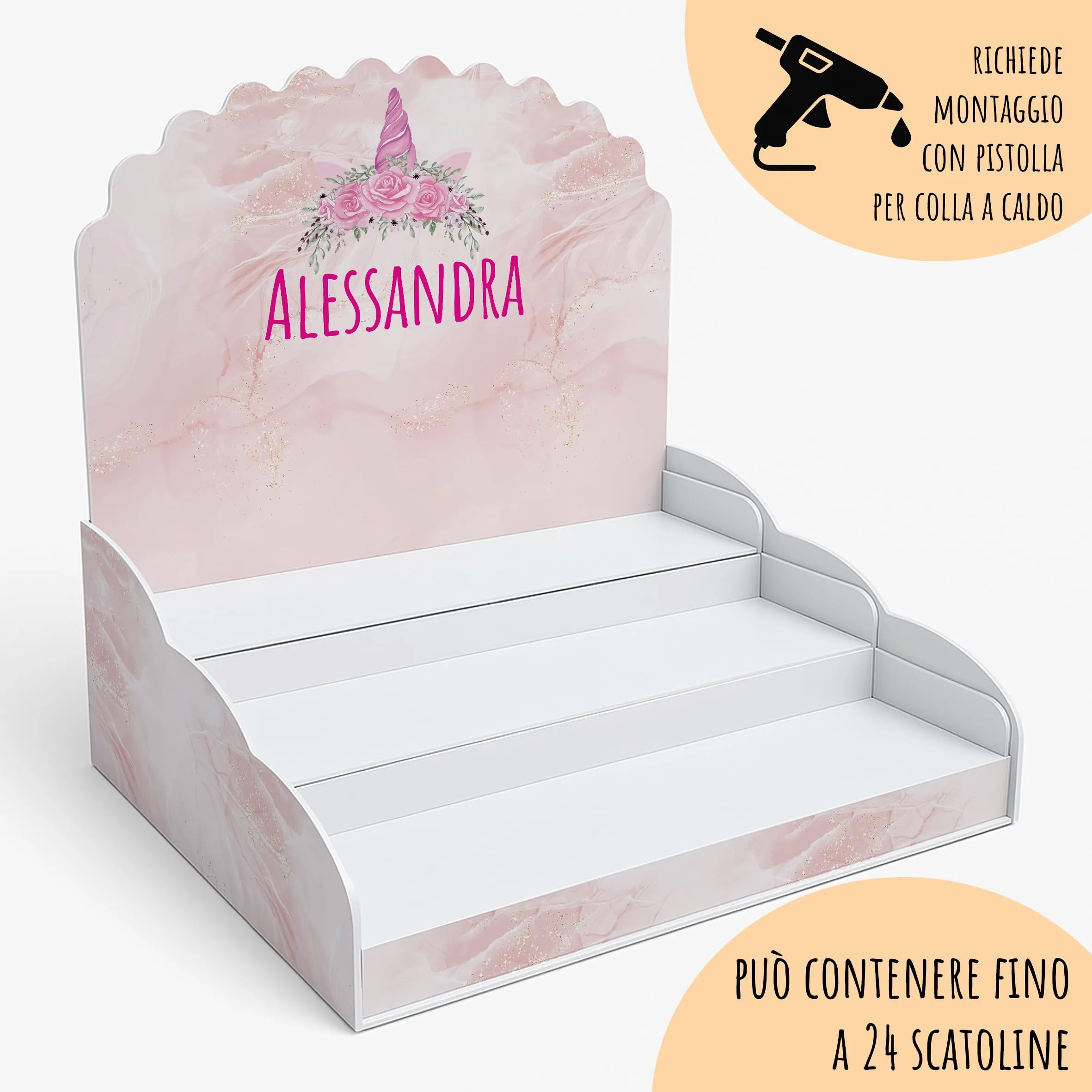 PV Grafik Scatoline Portaconfetti Nascita e Battesimo Personalizzate con Bigliettino e Nastrino, Set da 48 pezzi (TunnaU29) - immagine 3