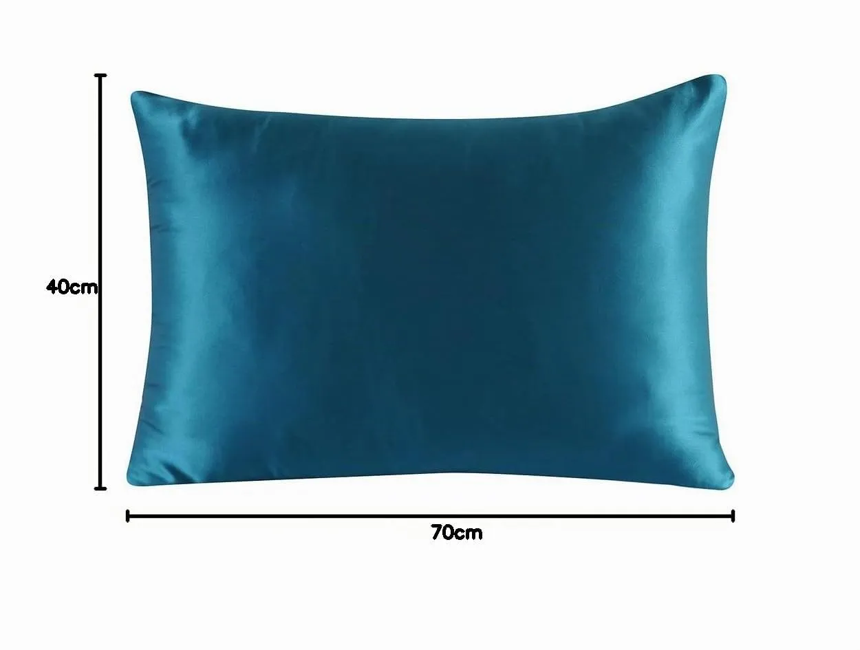 townssilk Federa in seta di gelso 19 momme, 40x70cm, Peacockblue - immagine 10