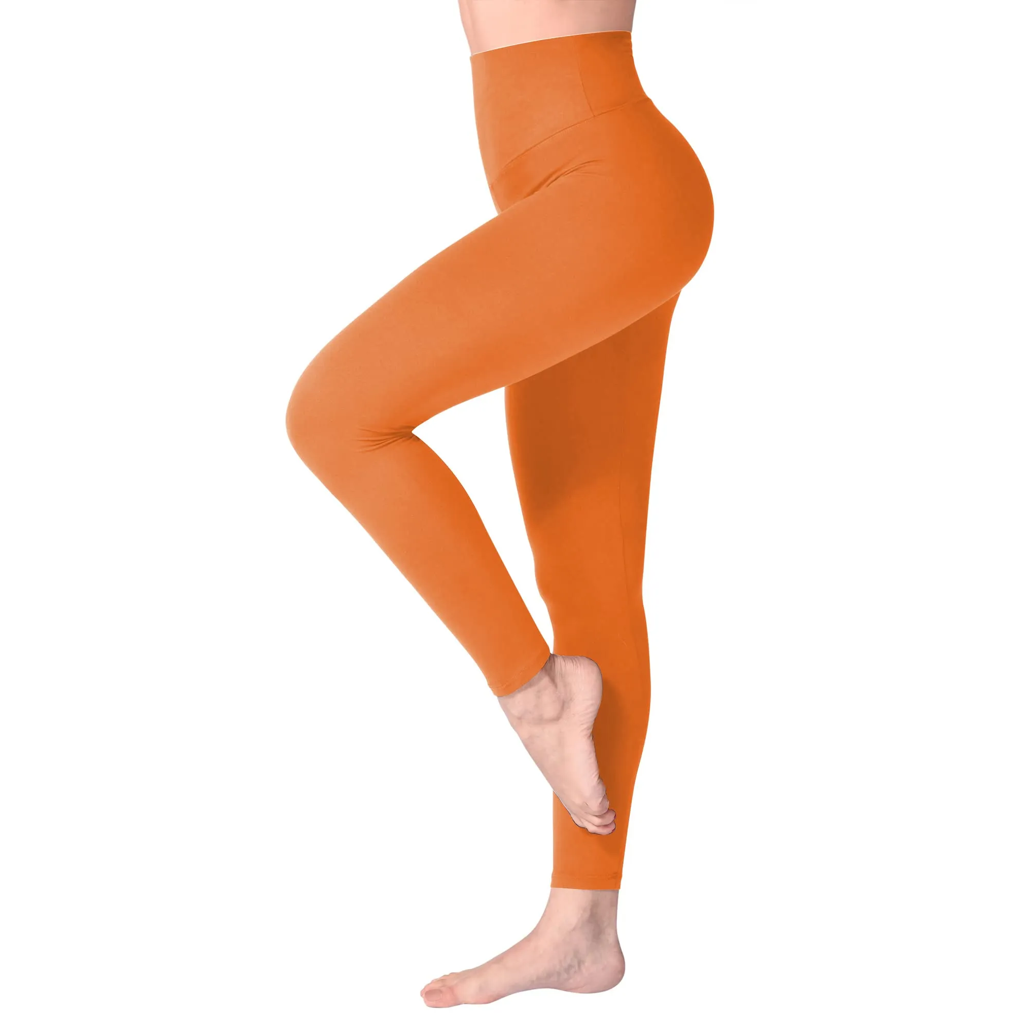 SINOPHANT Leggings Vita Alta Donna Fitness Yoga, L-XL, Arancione - immagine 1