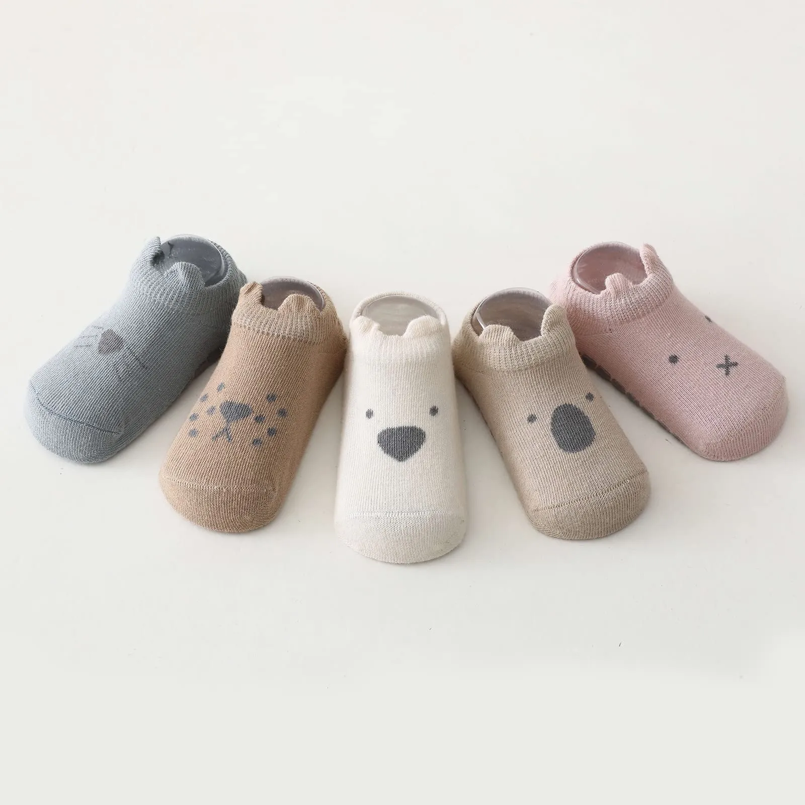 YANWANG Calzini alla Caviglia Antiscivolo per Bambini, Motivi Cartone Animato, 6 Paia, 3-5 anni, Multicolor B1 - immagine 6