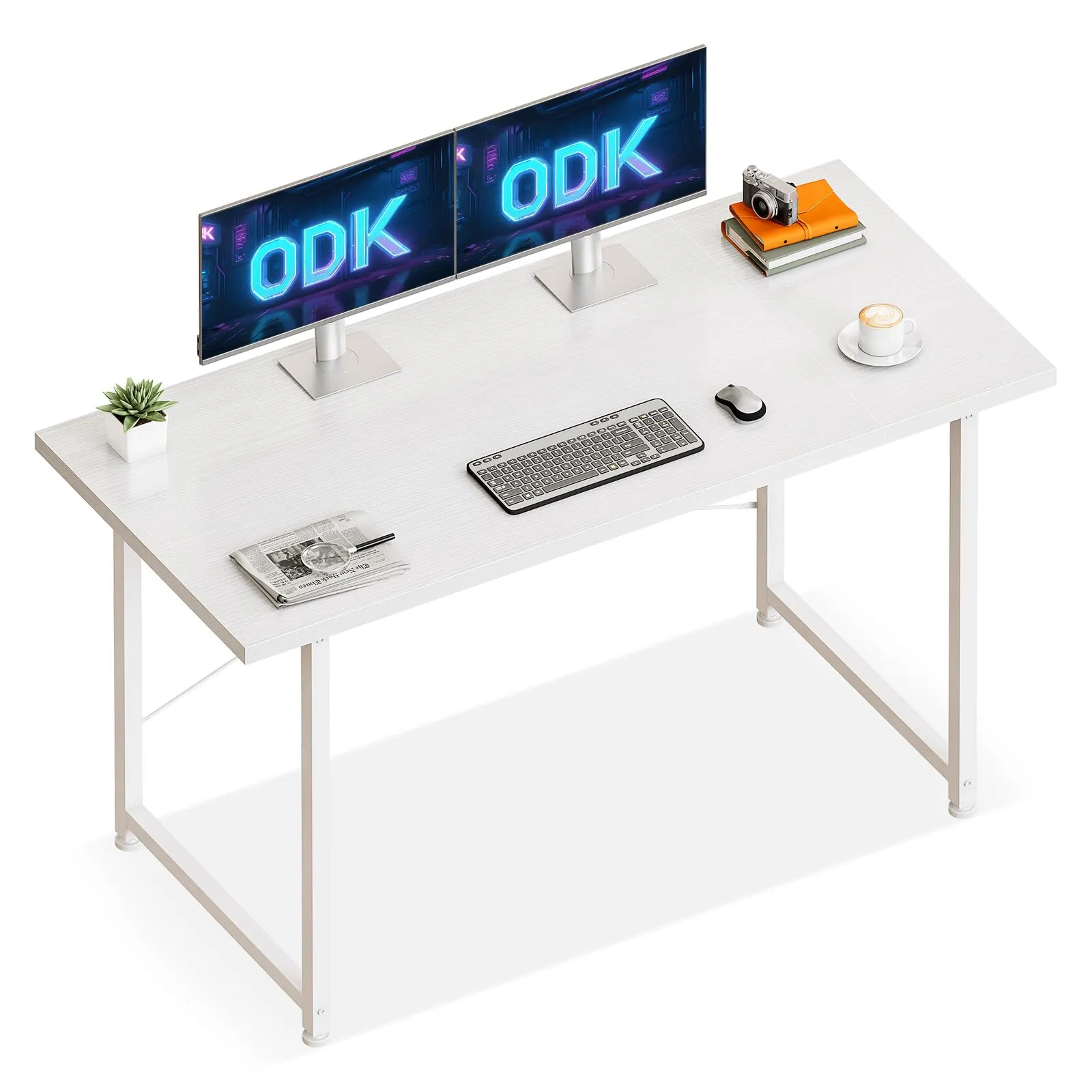 ODK Scrivania per Computer 120 x 48 cm, Bianca - immagine 1