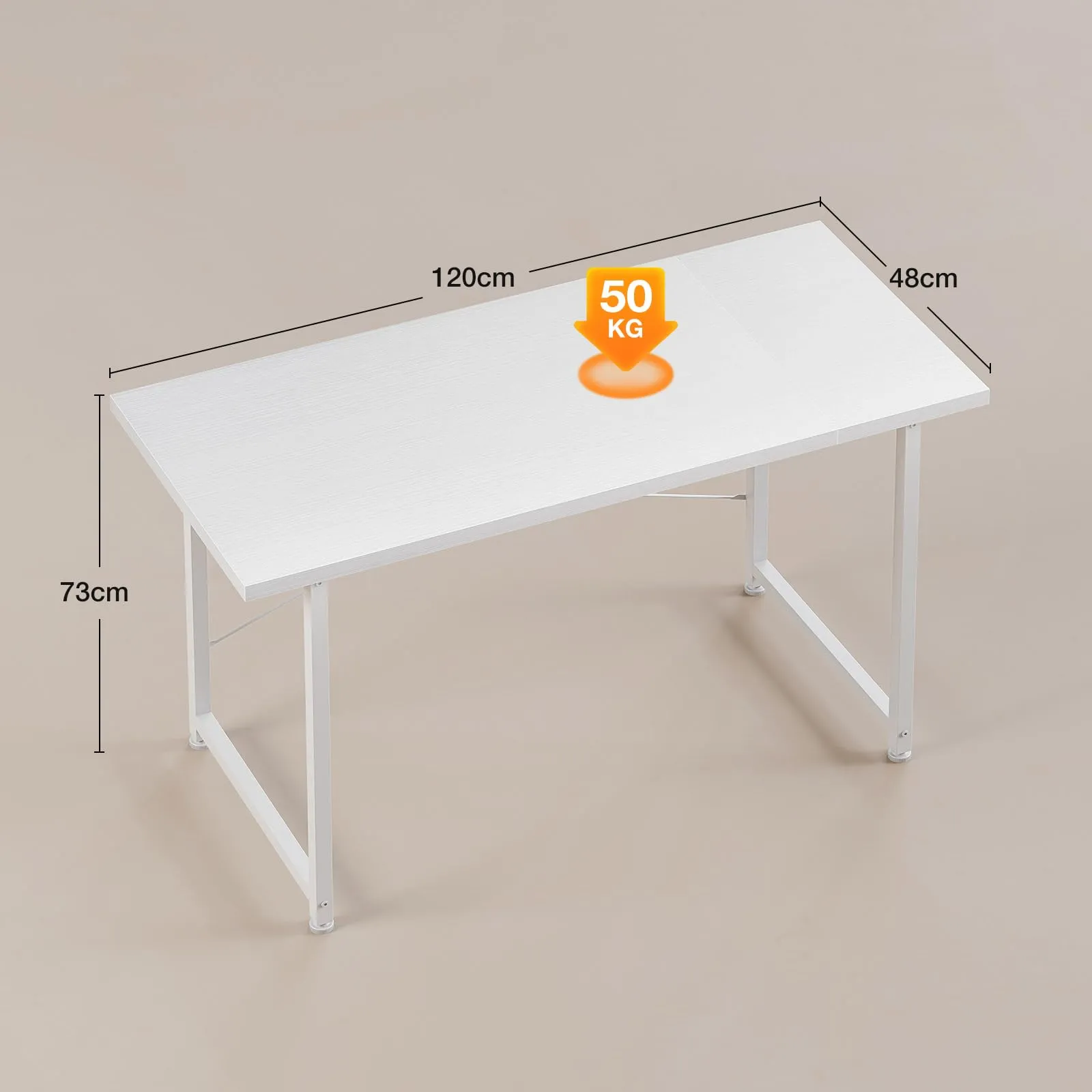 ODK Scrivania per Computer 120 x 48 cm, Bianca - immagine 3