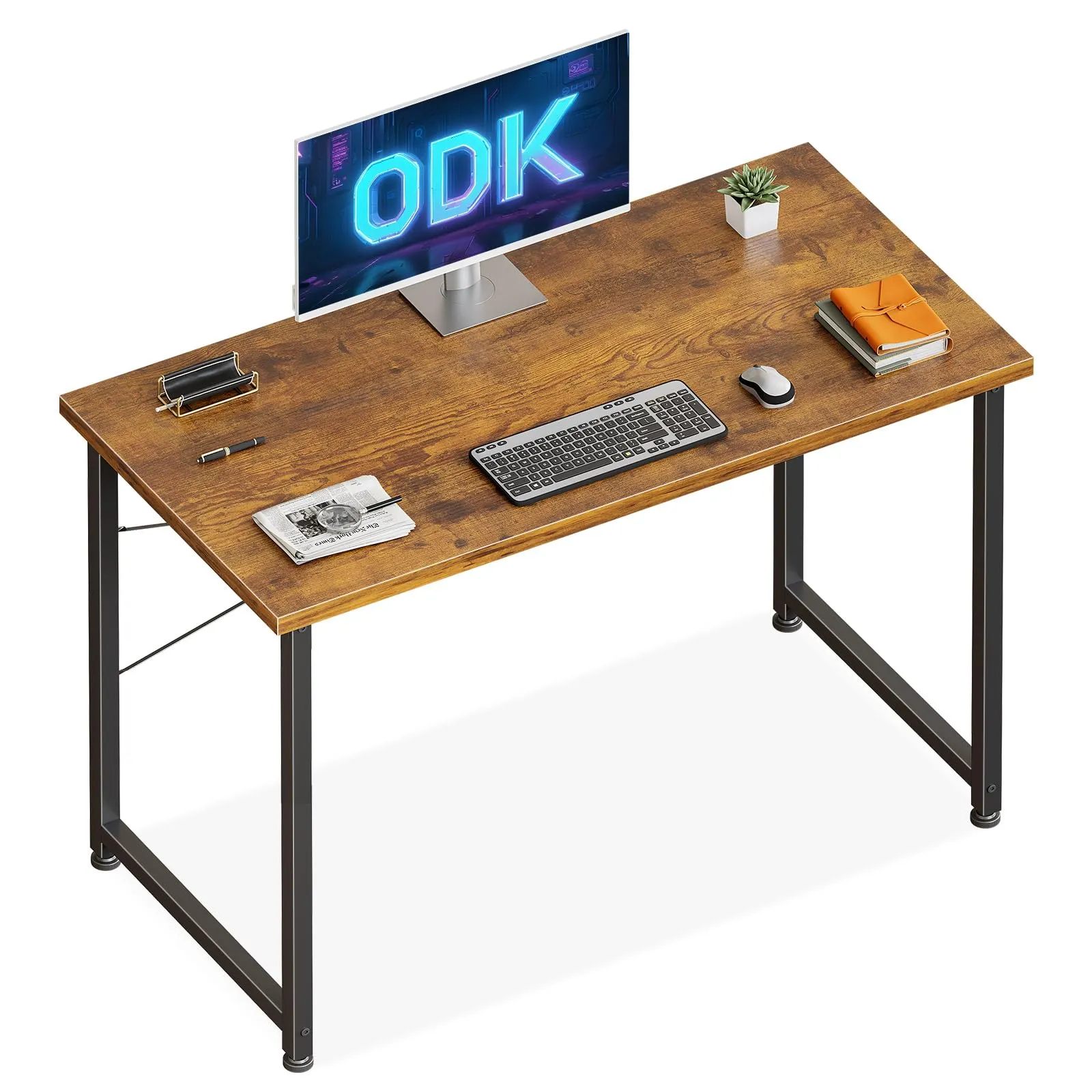 ODK Scrivania Salvaspazio per Computer, 100 × 48 cm, Marrone - immagine 1