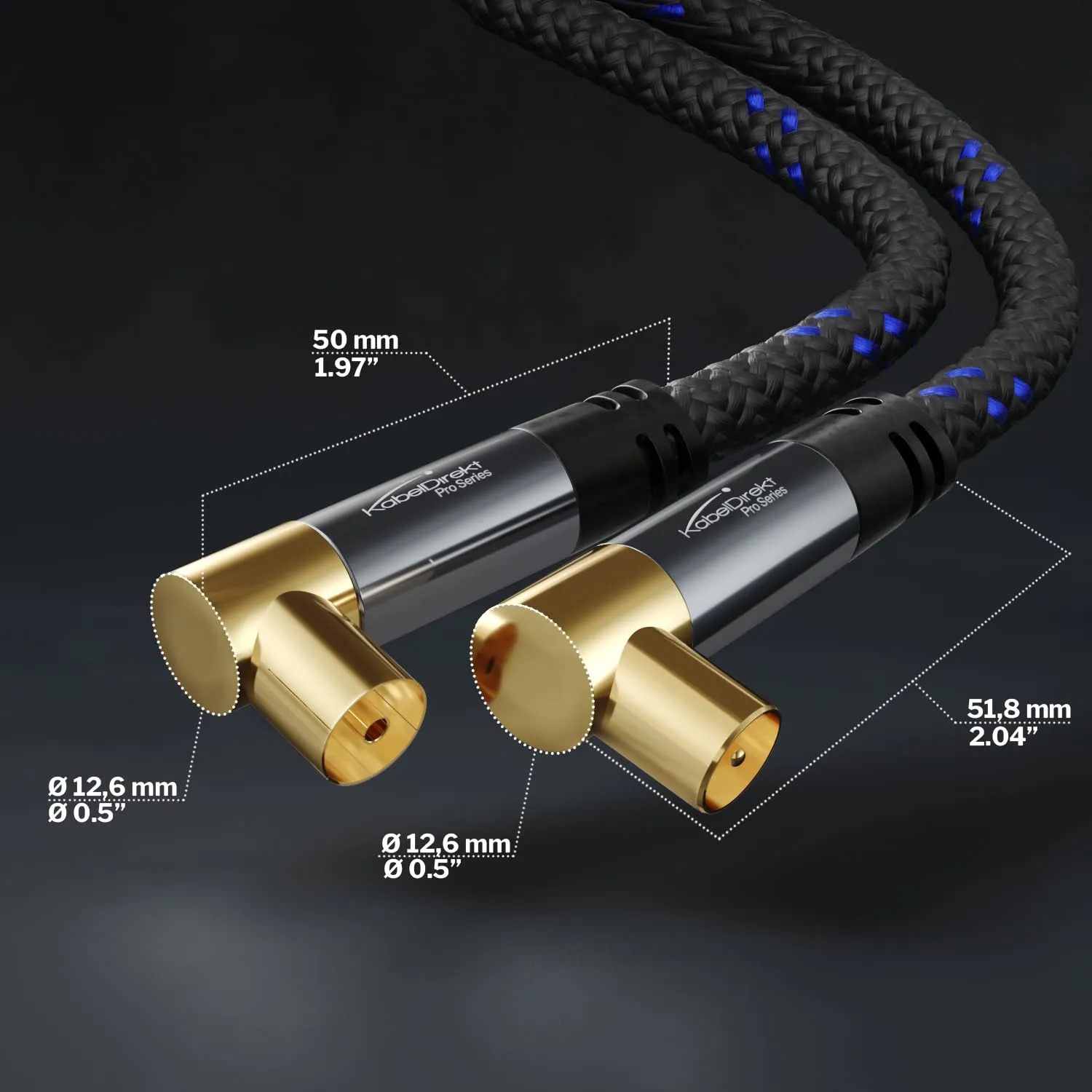 KabelDirekt Cavo Antenna TV 4K, 20m, intrecciato - immagine 6