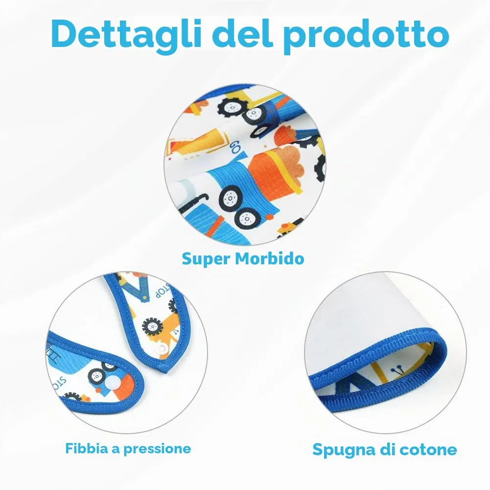 Vicloon Bavaglini Neonato, 7 Pezzi, Cotone a 6 Strati, 0-3 Anni - immagine 3