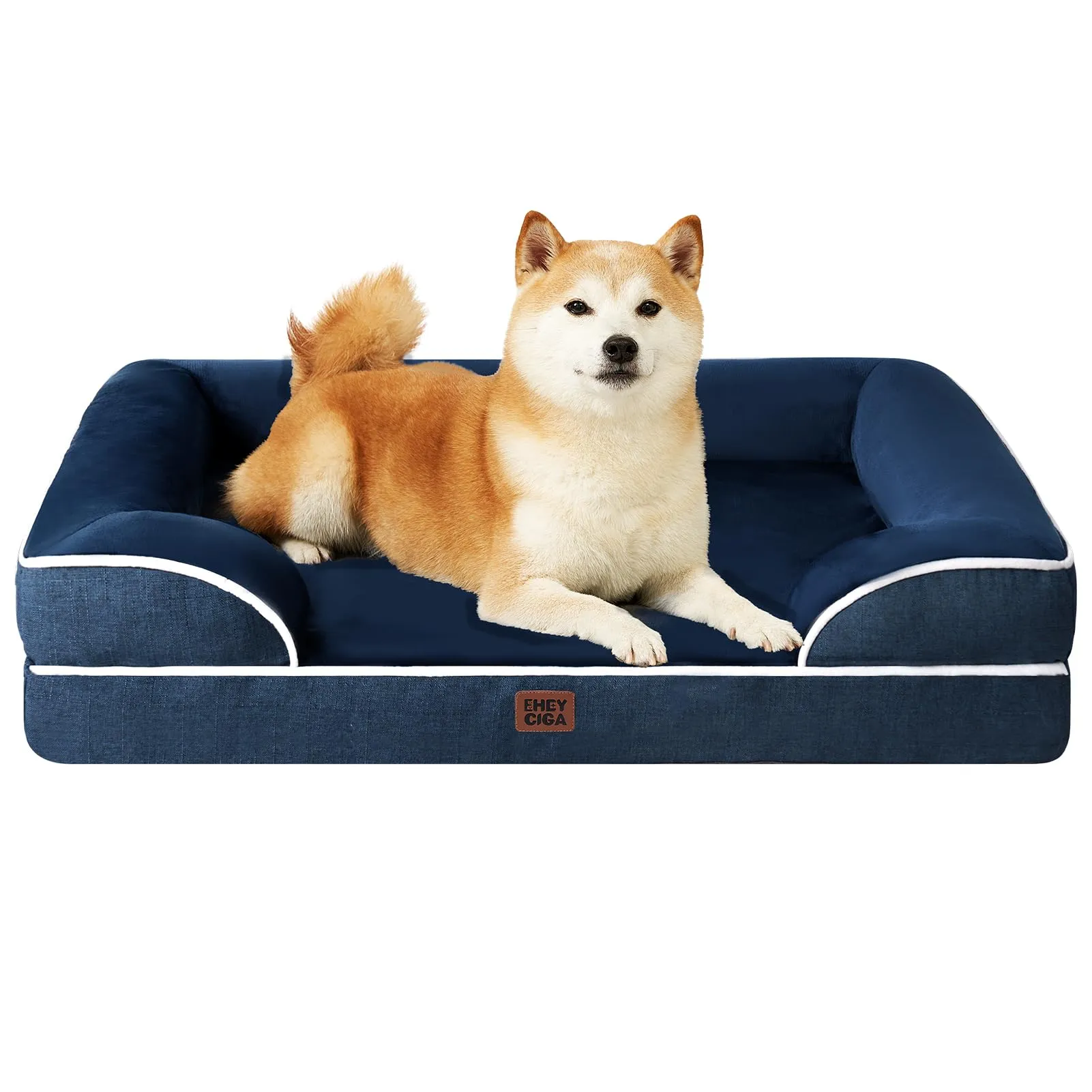 EHEYCIGA Cuccia Cane Interno Taglia Media, 91x68x16cm, Blu Navy - immagine 1