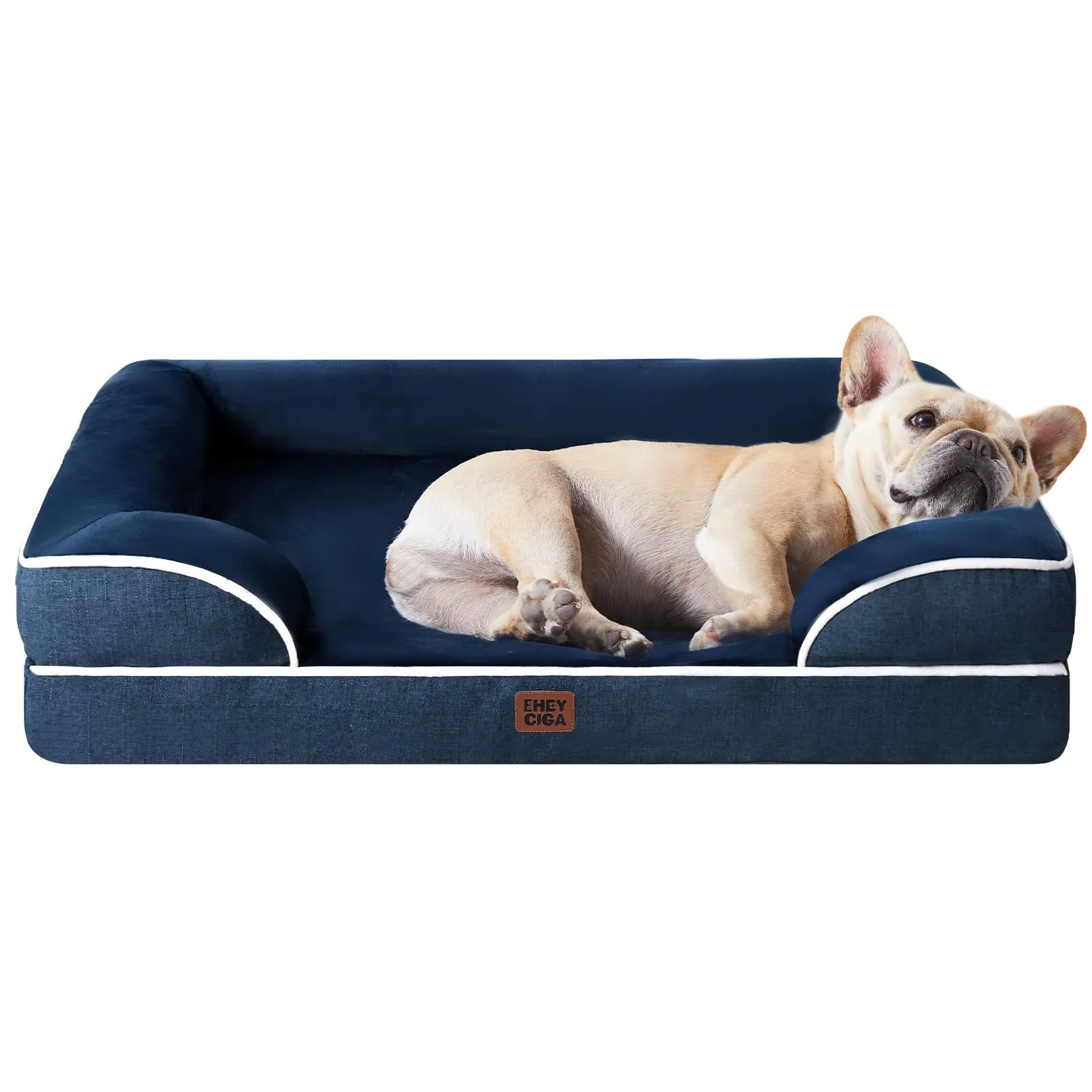 EHEYCIGA Cuccia Cane Interno, Taglia Media, 76x51x16cm, Blu Navy - immagine 1