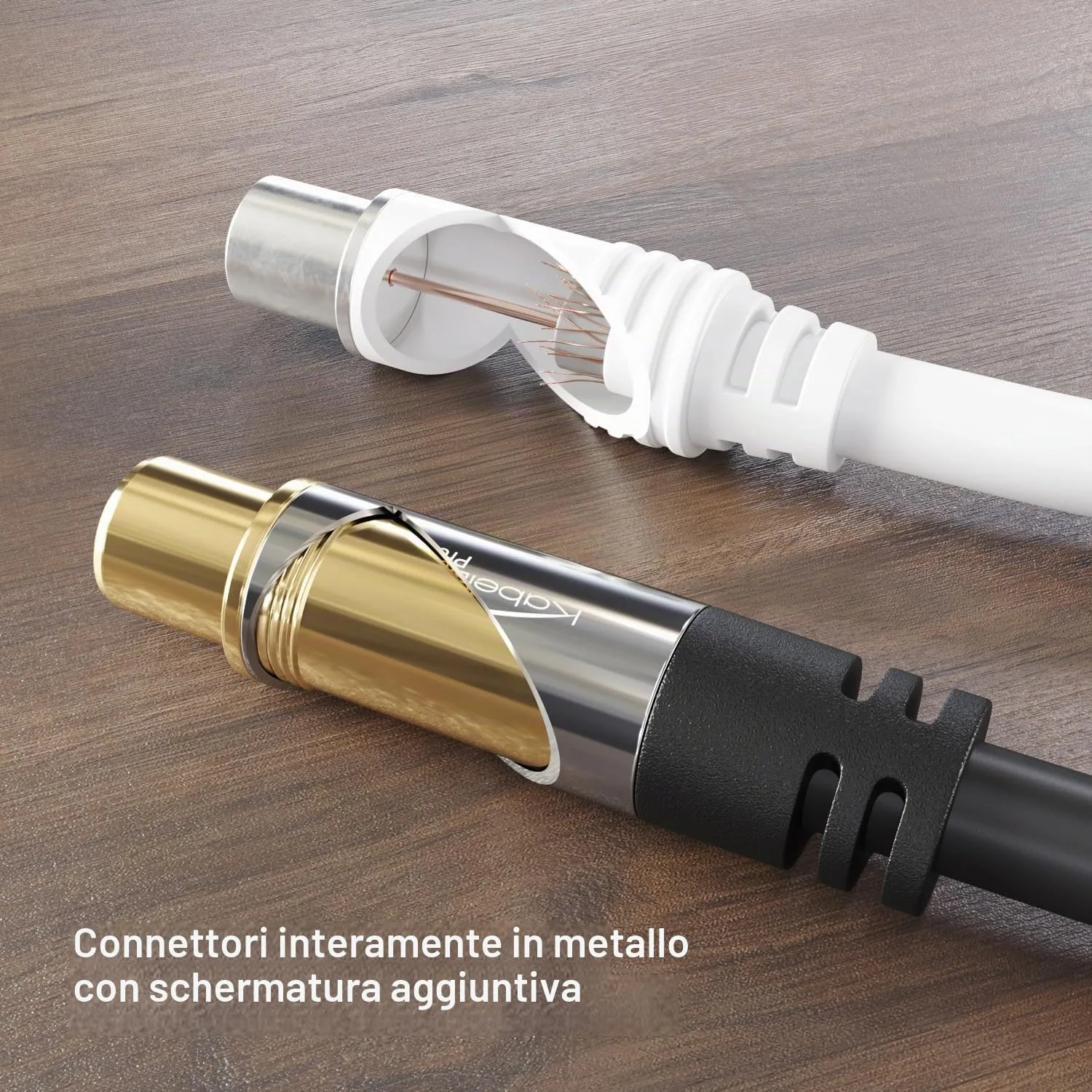 KabelDirekt Cavo Antenna TV 4K, 5m, intrecciato - immagine 5