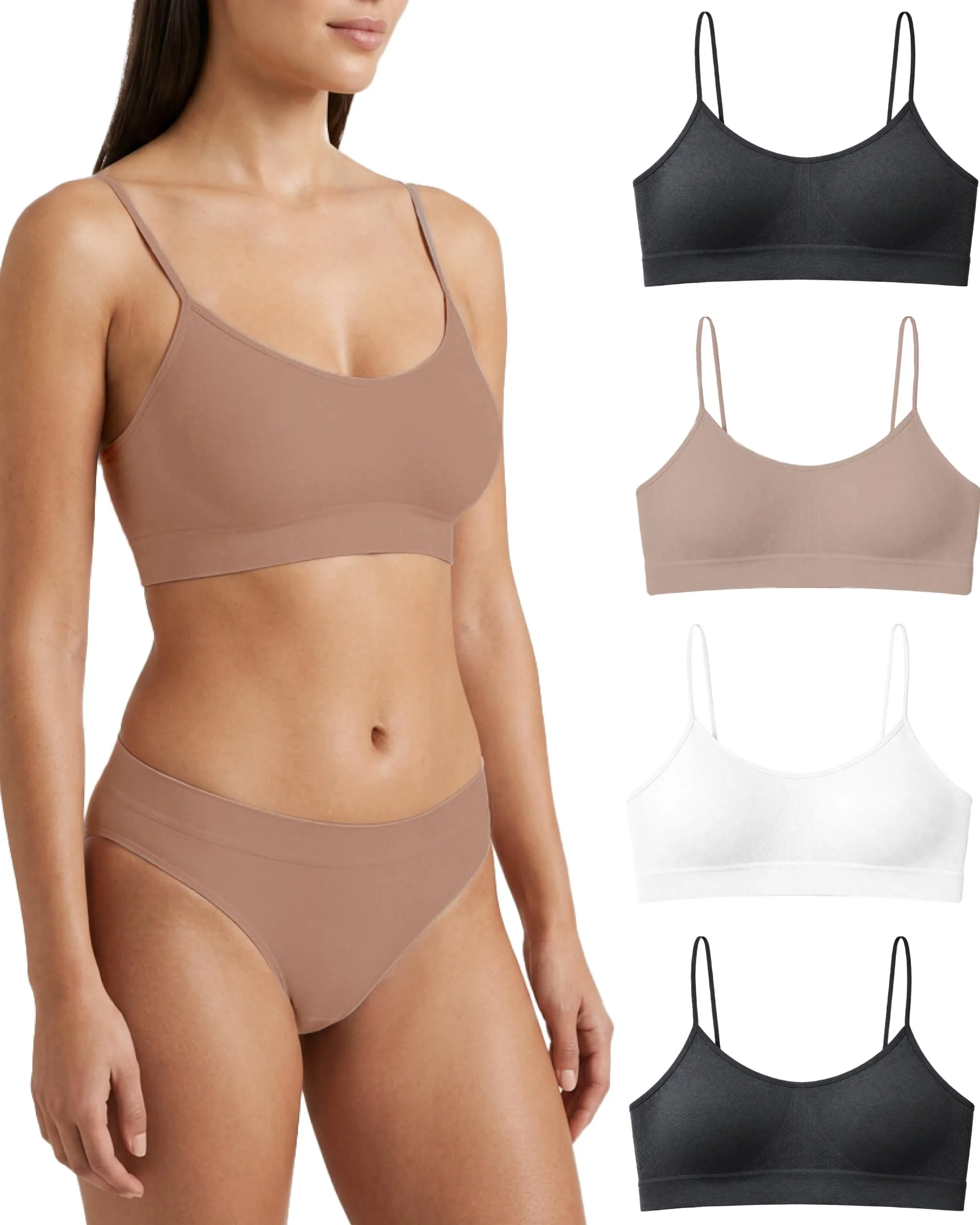 Risalti Reggiseno Senza Ferretto Spalla Stretta Seamless, 3 pz - immagine 1