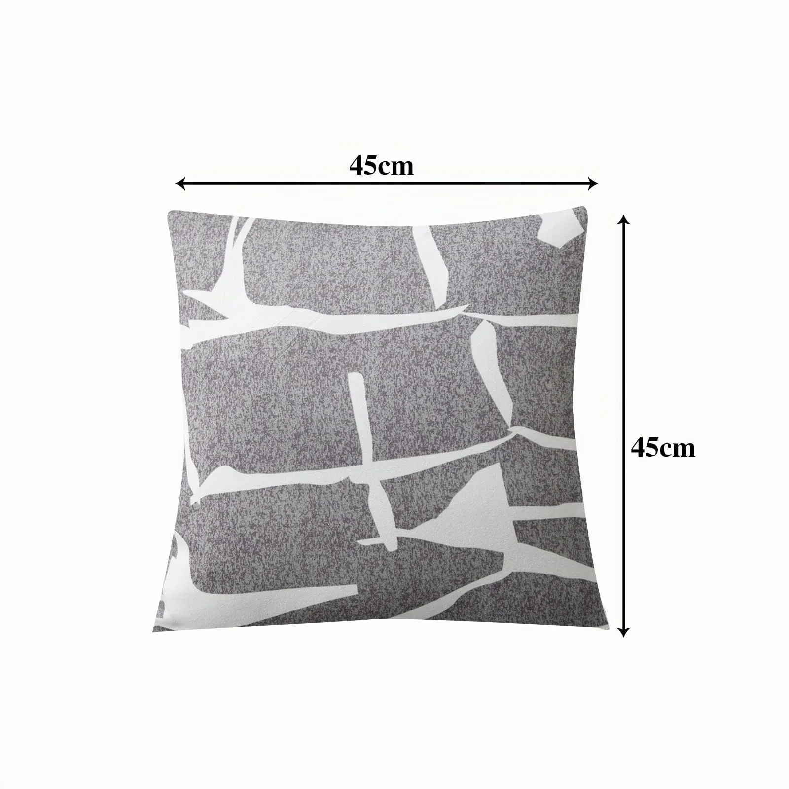 Jaotto Federe per Cuscini Divano Decorativi in Spandex 45x45cm, Linea Grigio, Set di 2 - immagine 2