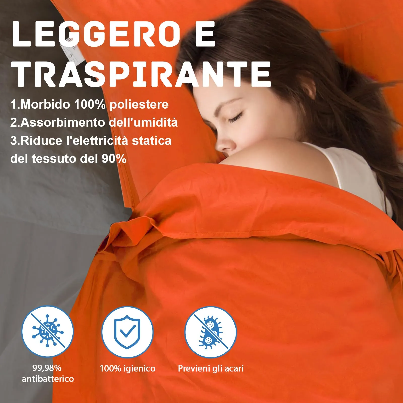 JAICOM Sacco Lenzuolo da Viaggio Ultraleggero e Compatto, 220 x 90 cm - immagine 3