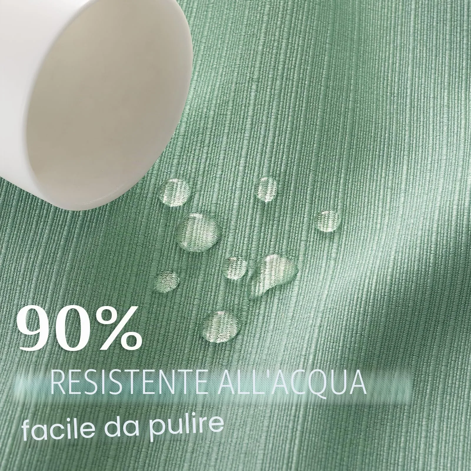 Softalker Tovaglia Rettangolare in Jacquard Verde Salvia, 60 x 120 Inch, Impermeabile e Antipiega - immagine 2