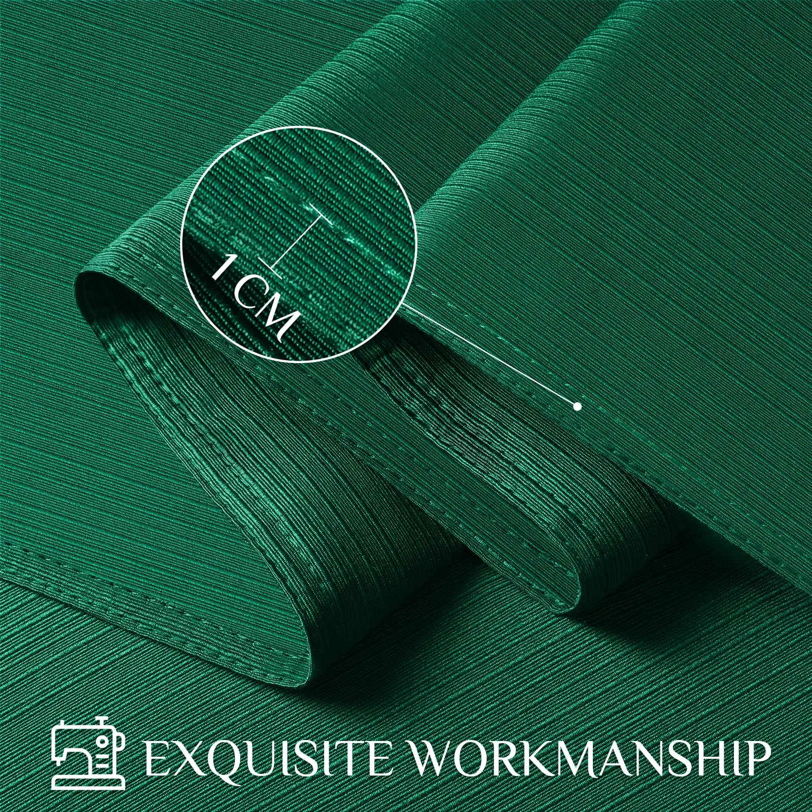 Softalker Tovaglia Jacquard Natalizia Rettangolare Verde a Linee Geometriche, 60 x 144 pollici - immagine 6