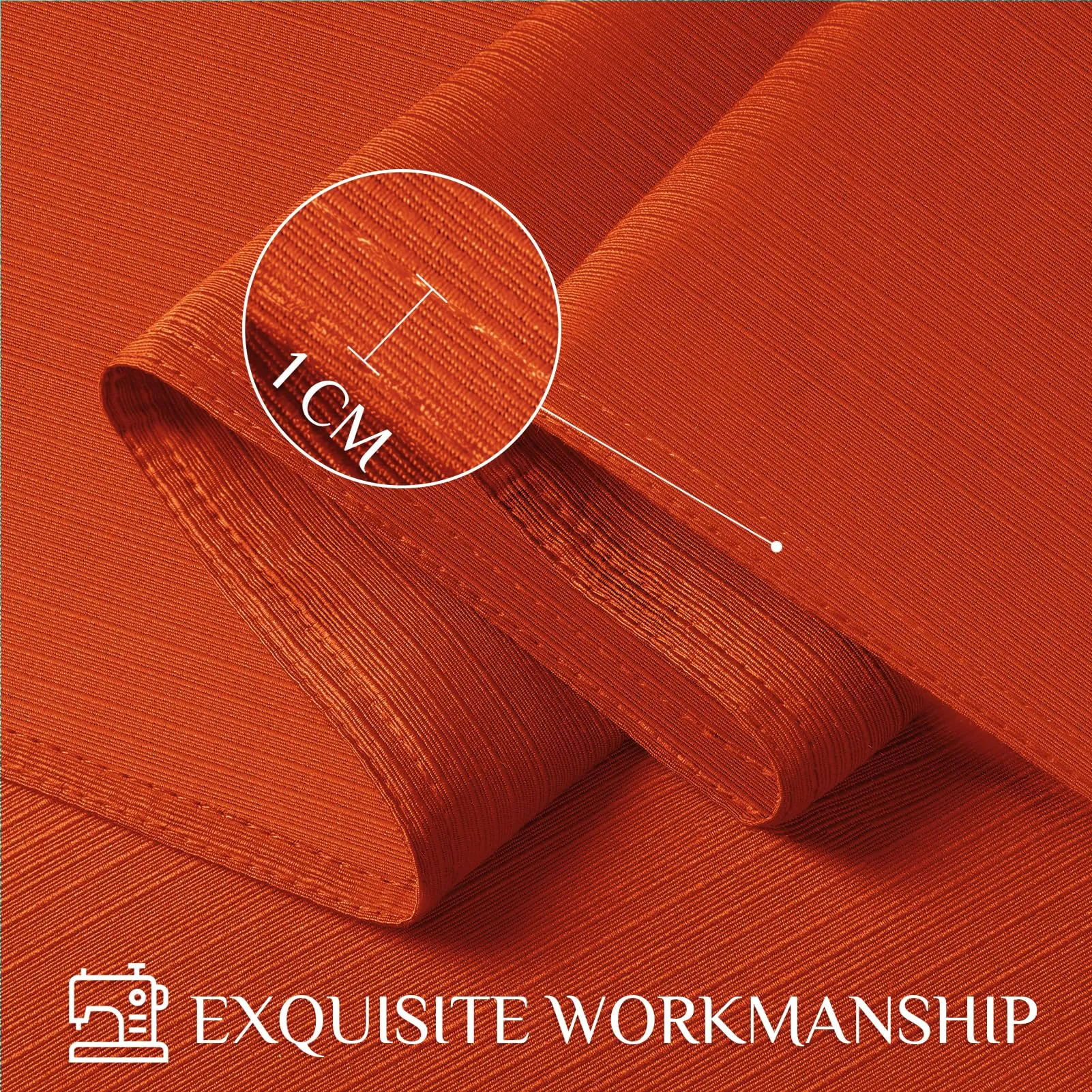 Softalker Tovaglia Rettangolare in Jacquard Geometrica, Arancione Bruciato, 152 x 264 cm - immagine 7