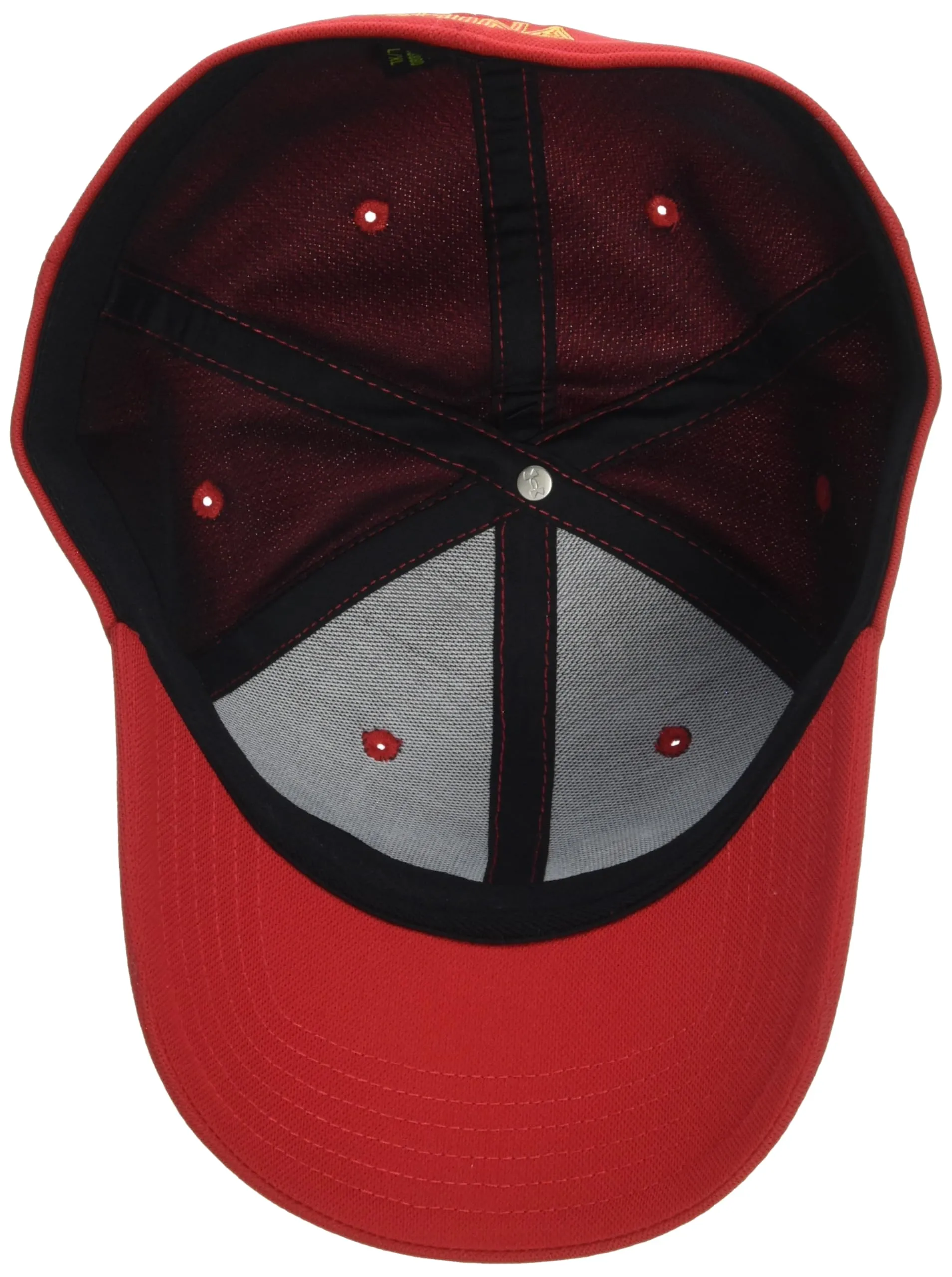 Under Armour UA Blitzing Adj Hat, Rosso/Steeltown Gold, Small-Medium - immagine 3