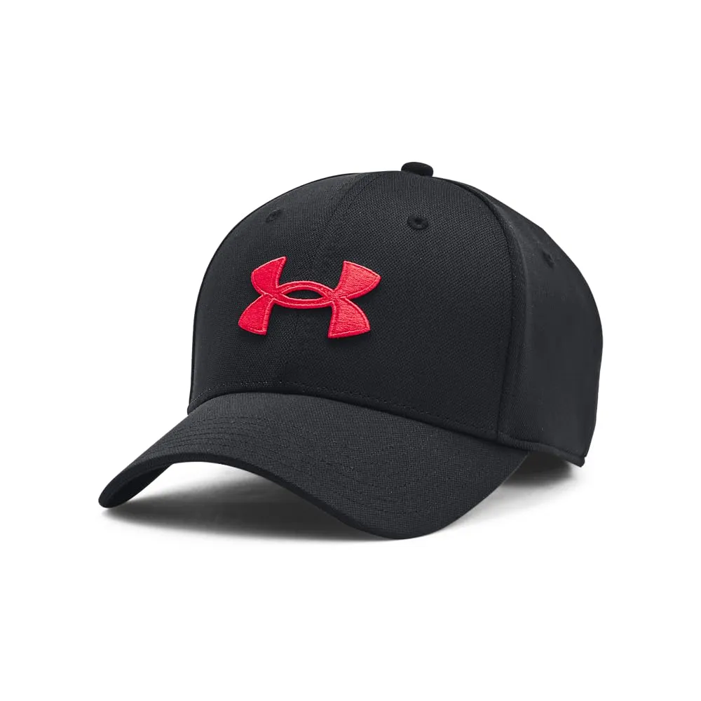 Under Armour Blitzing Cap Stretch Fit Uomo, Nero/Rosso, M/L - immagine 1