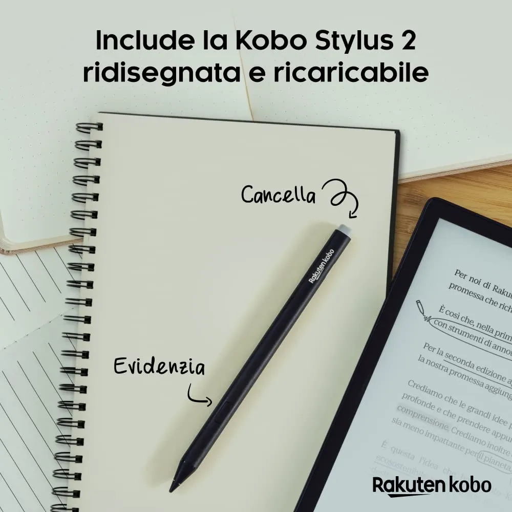 Kobo Elipsa 2E eReader 10,3" ComfortLight PRO with Kobo Stylus 2, 32 GB - immagine 3