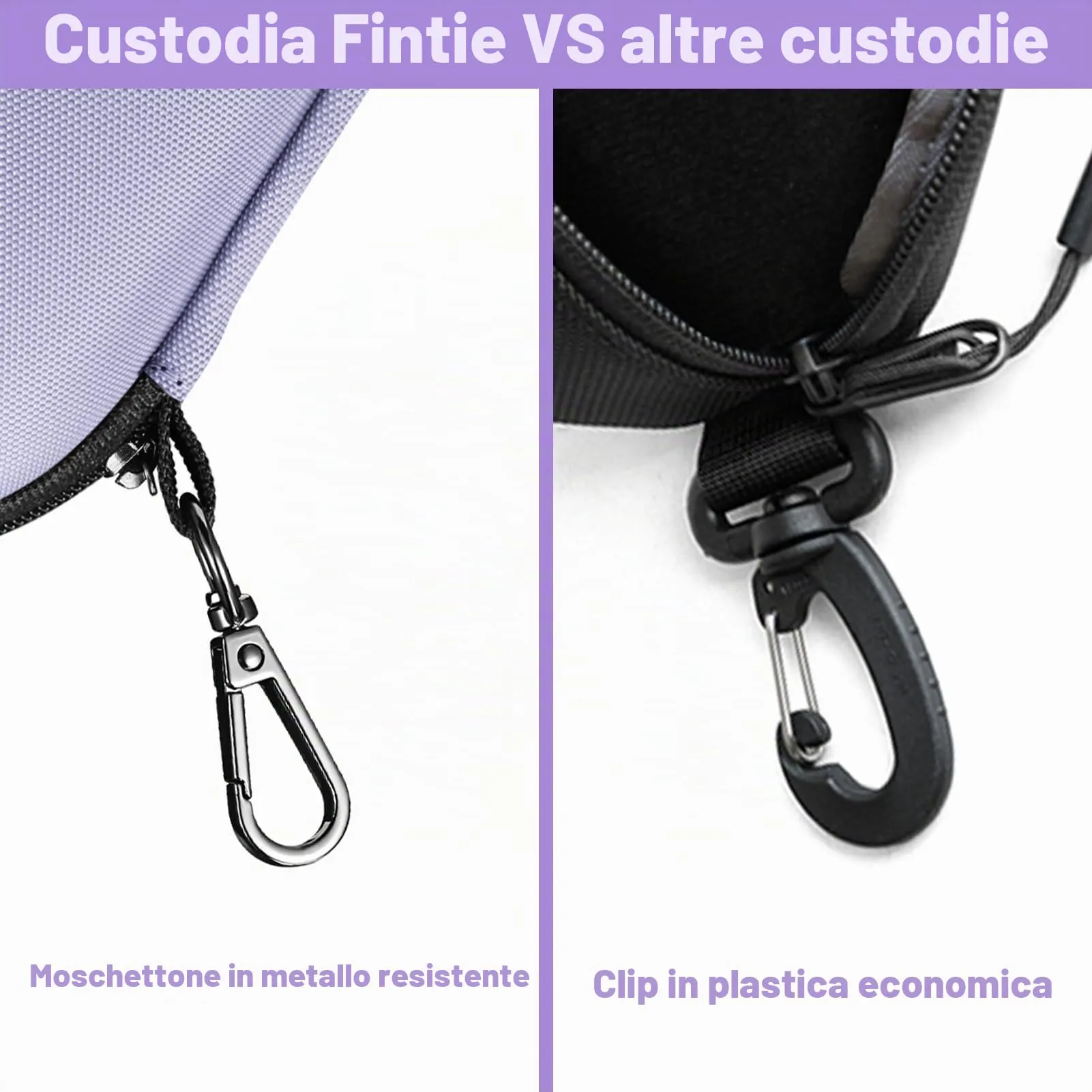 FINTIE Custodia Occhiali Rigida in EVA Viola Chiaro con Panno e Cacciavite, AGSB157 - immagine 6