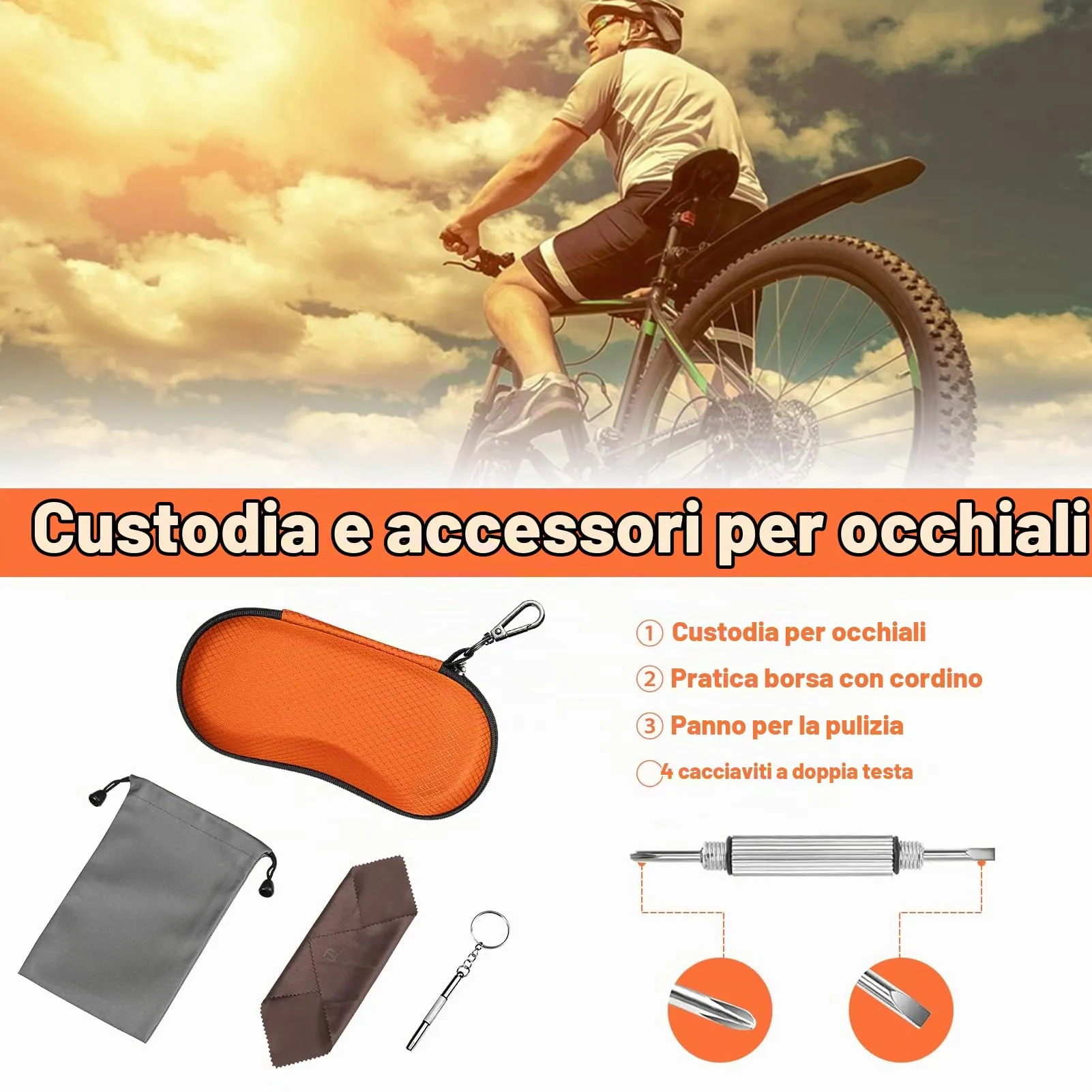 FINTIE Custodia Rigida per Occhiali da Sole e Vista AGSB156US - immagine 2