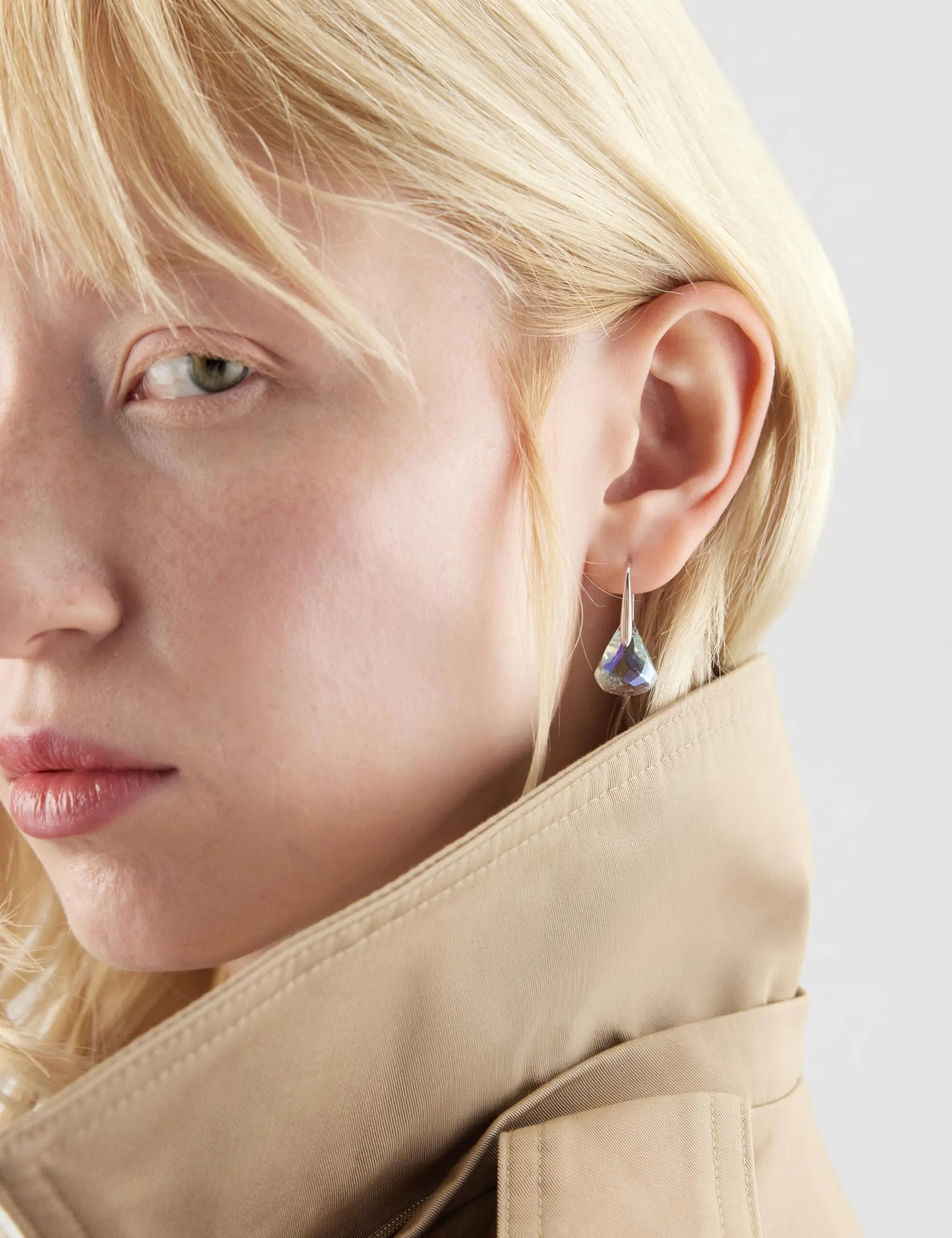 Swarovski Orecchini pendenti Lunar, Blu, Placcato rodio - immagine 2