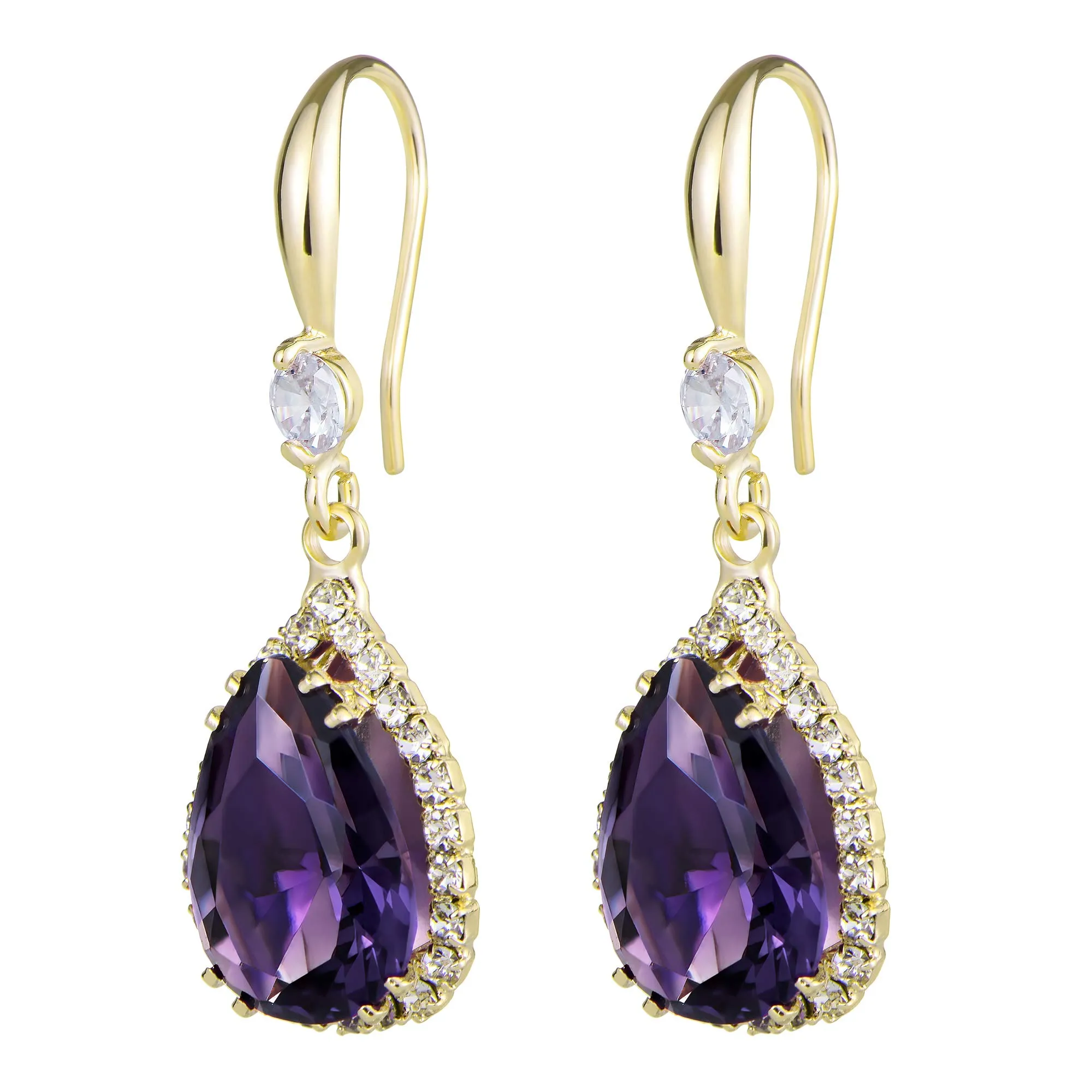 Linawe Set di gioielli in oro per donna, orecchini pendenti in moissanite e zirconia cubica placcati in oro 14k - immagine 5