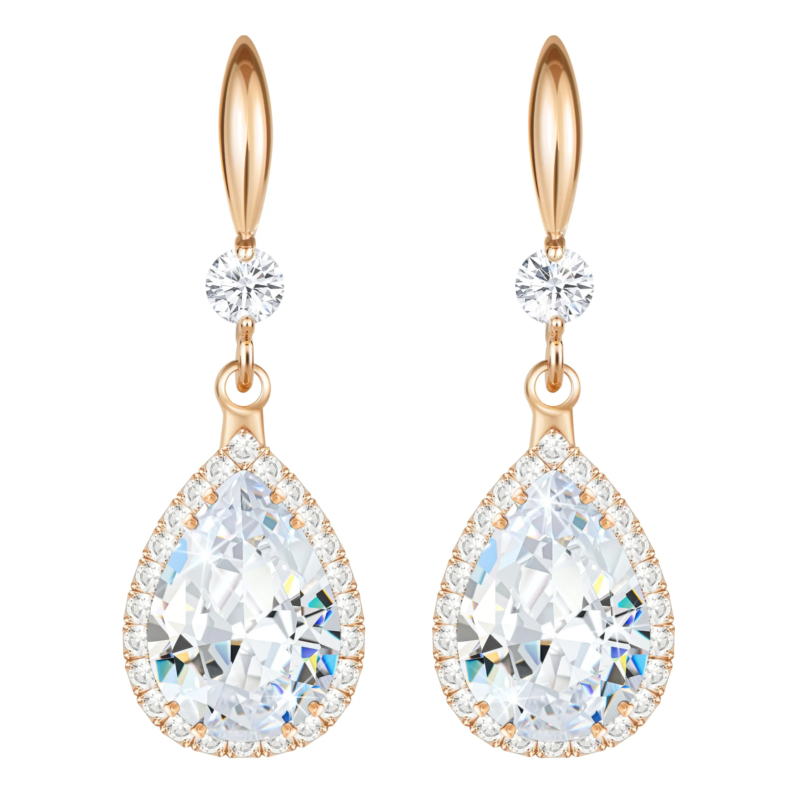 Linawe Set di gioielli in oro rosa con orecchini in cristallo e zirconia cubica - immagine 1