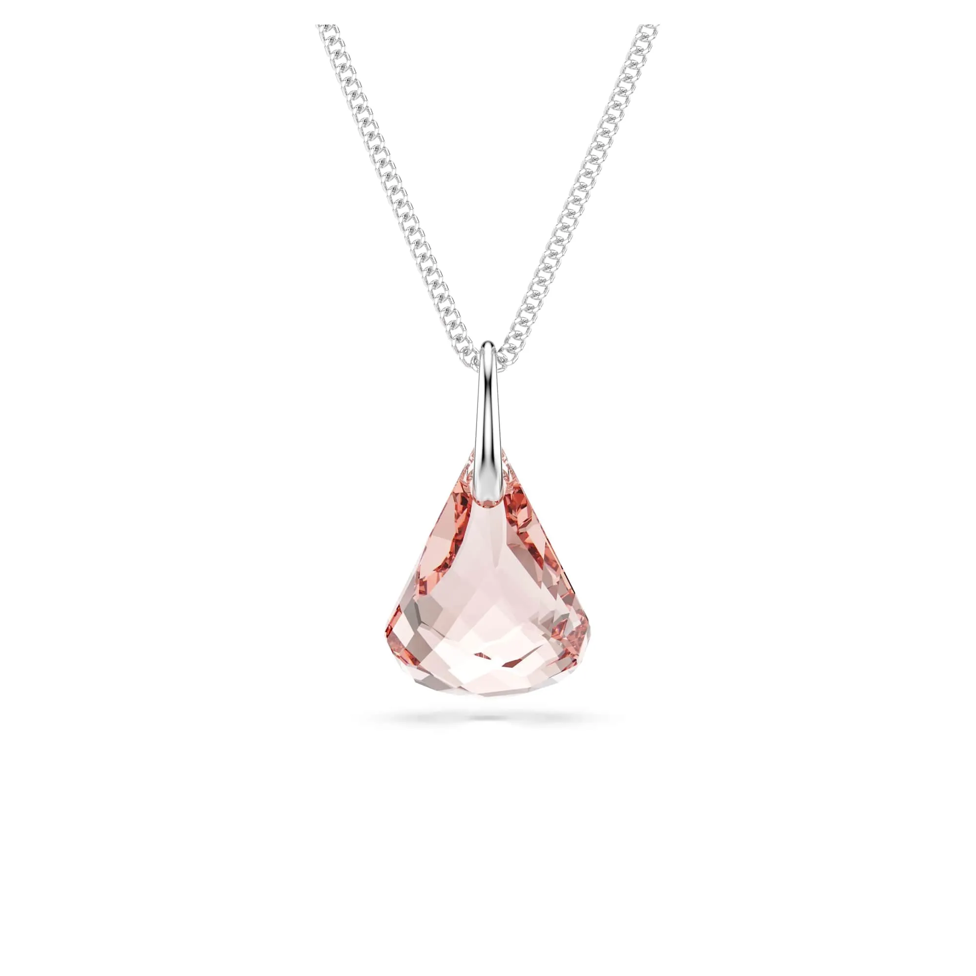 Swarovski Lunar Collana con Pendente a Goccia, Cristalli Rosa, Taglio Toupie, Placcatura Oro Rosa, 38-43 cm - immagine 1