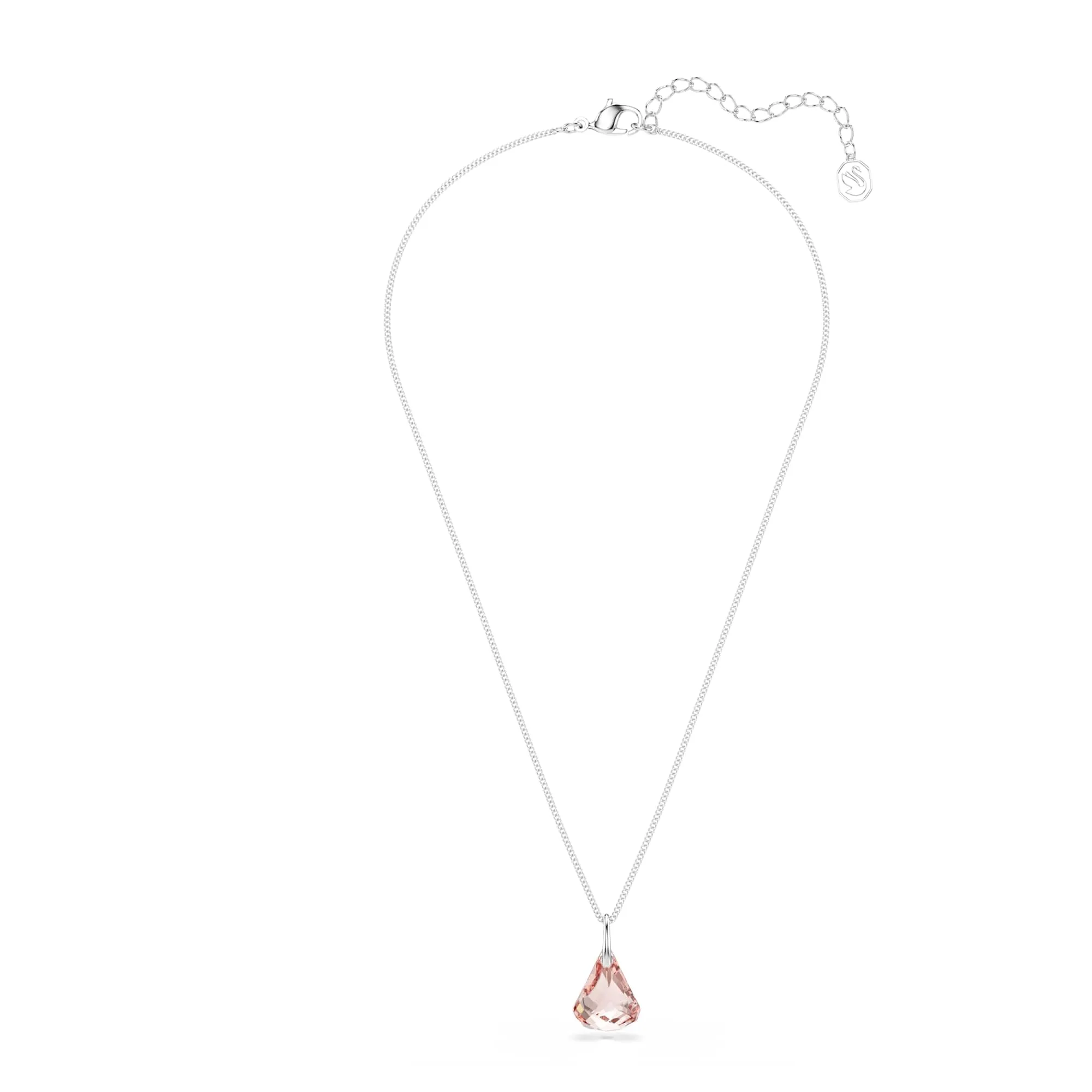 Swarovski Lunar Collana con Pendente a Goccia, Cristalli Rosa, Taglio Toupie, Placcatura Oro Rosa, 38-43 cm - immagine 2