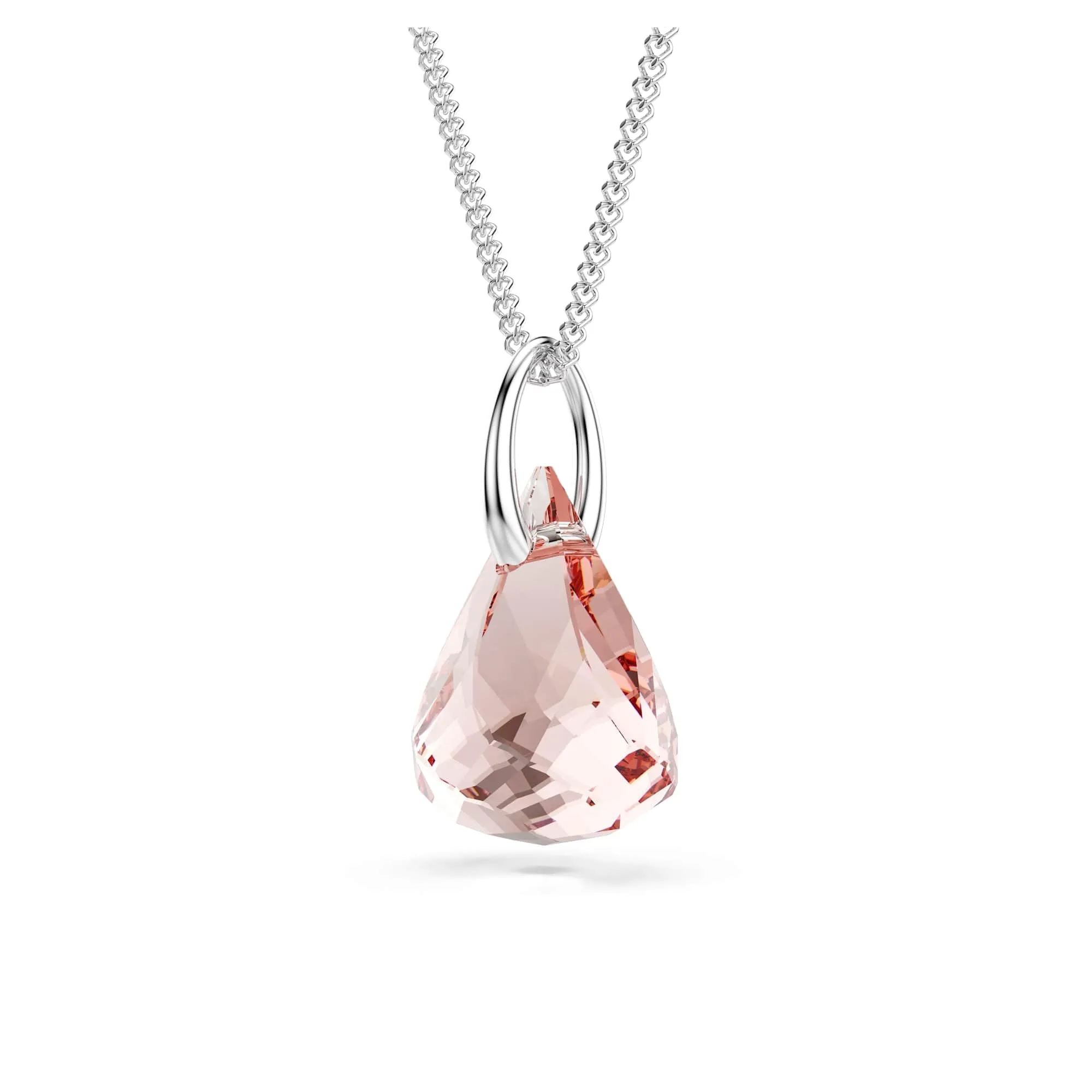 Swarovski Lunar Collana con Pendente a Goccia, Cristalli Rosa, Taglio Toupie, Placcatura Oro Rosa, 38-43 cm - immagine 3