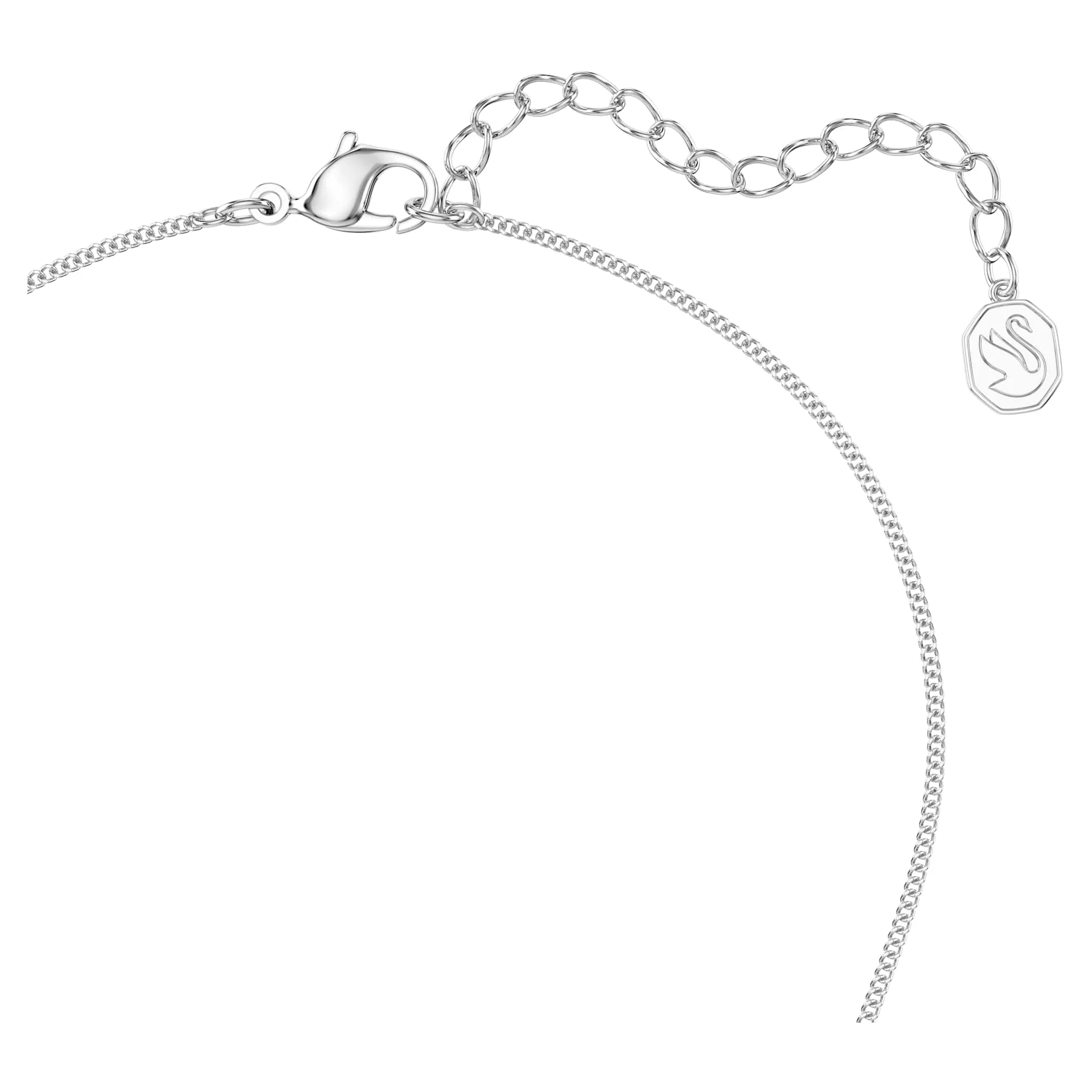 Swarovski Lunar Collana con Pendente a Goccia, Cristalli Rosa, Taglio Toupie, Placcatura Oro Rosa, 38-43 cm - immagine 4