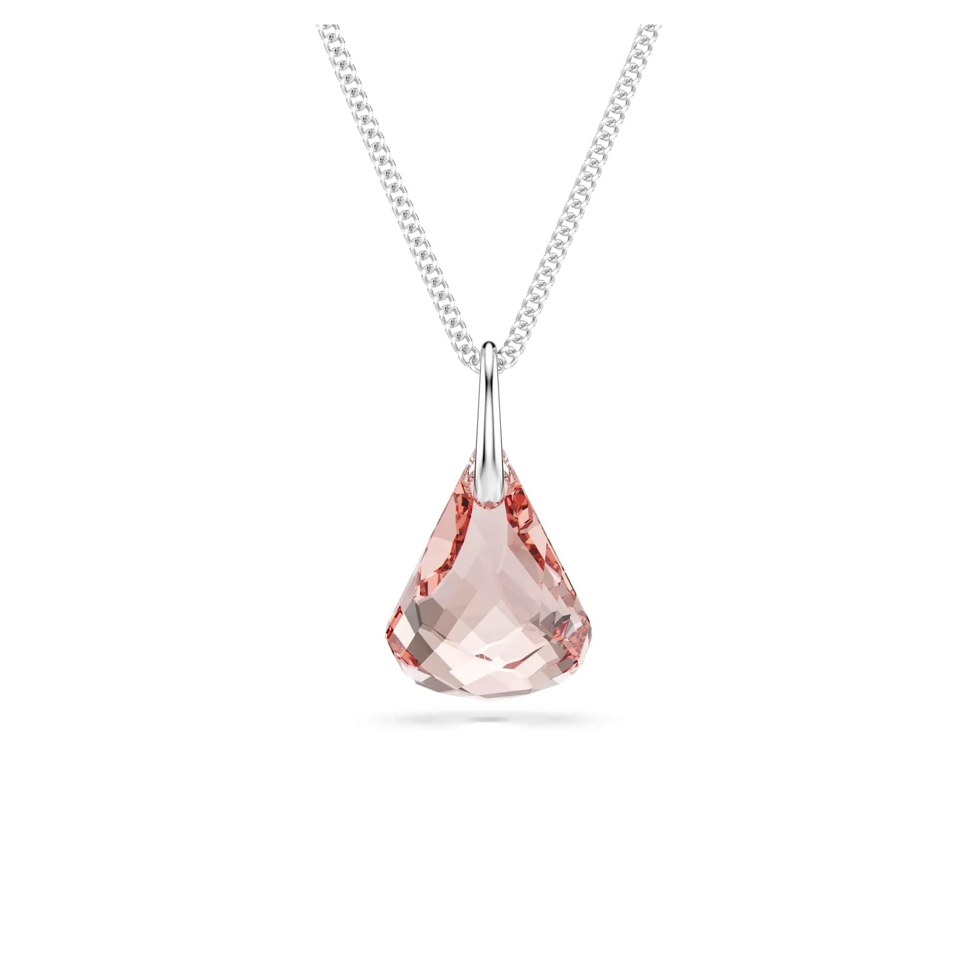 Swarovski Lunar Collana con Pendente a Goccia, Cristalli Rosa, Taglio Toupie, Placcatura Oro Rosa, 38-43 cm - immagine 5