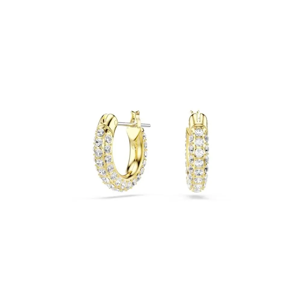 Swarovski Dextera Orecchini a Cerchio Mini, Pavé Bianchi, Placcato Oro - immagine 1