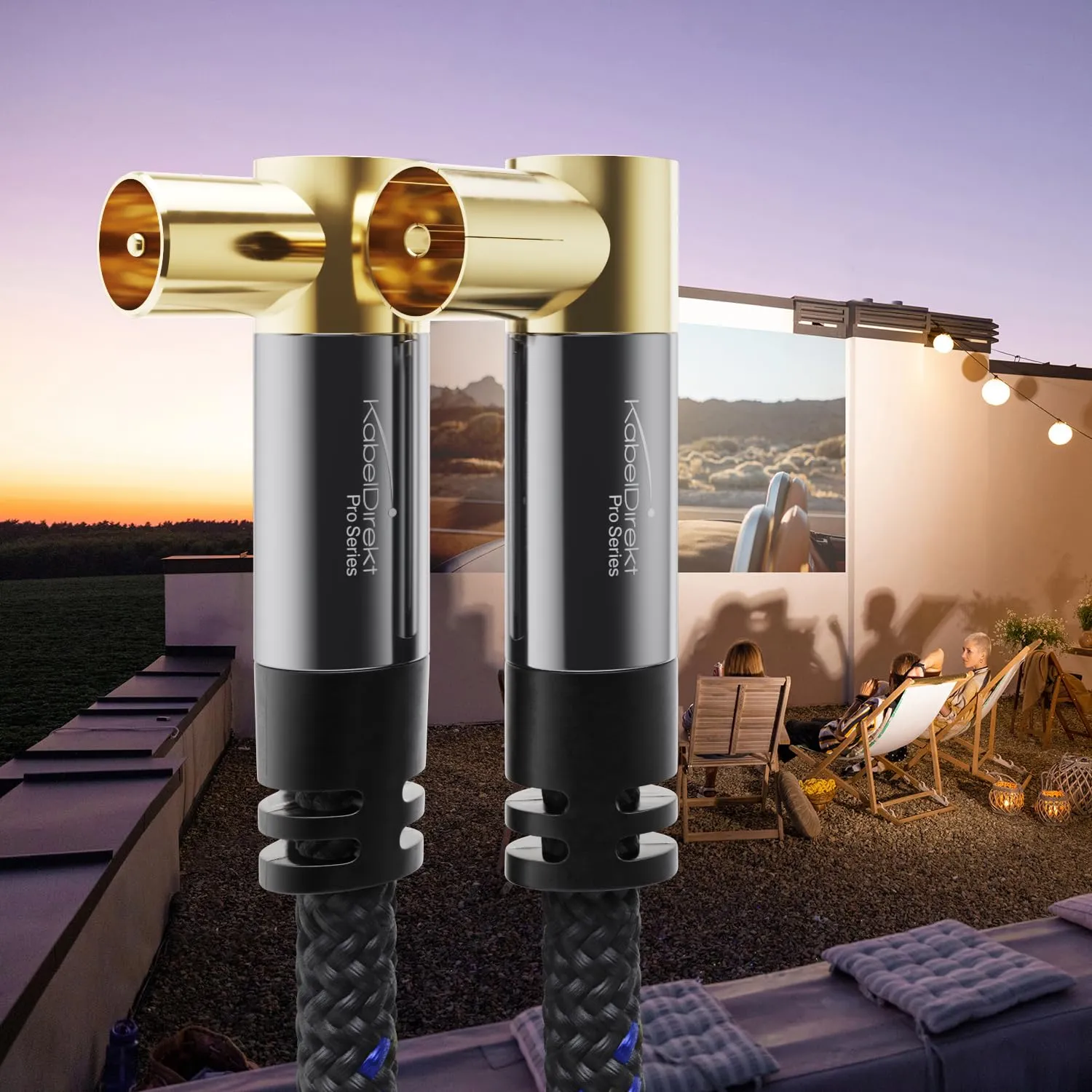KabelDirekt Cavo Antenna TV 4K Intrecciato 1m - immagine 7