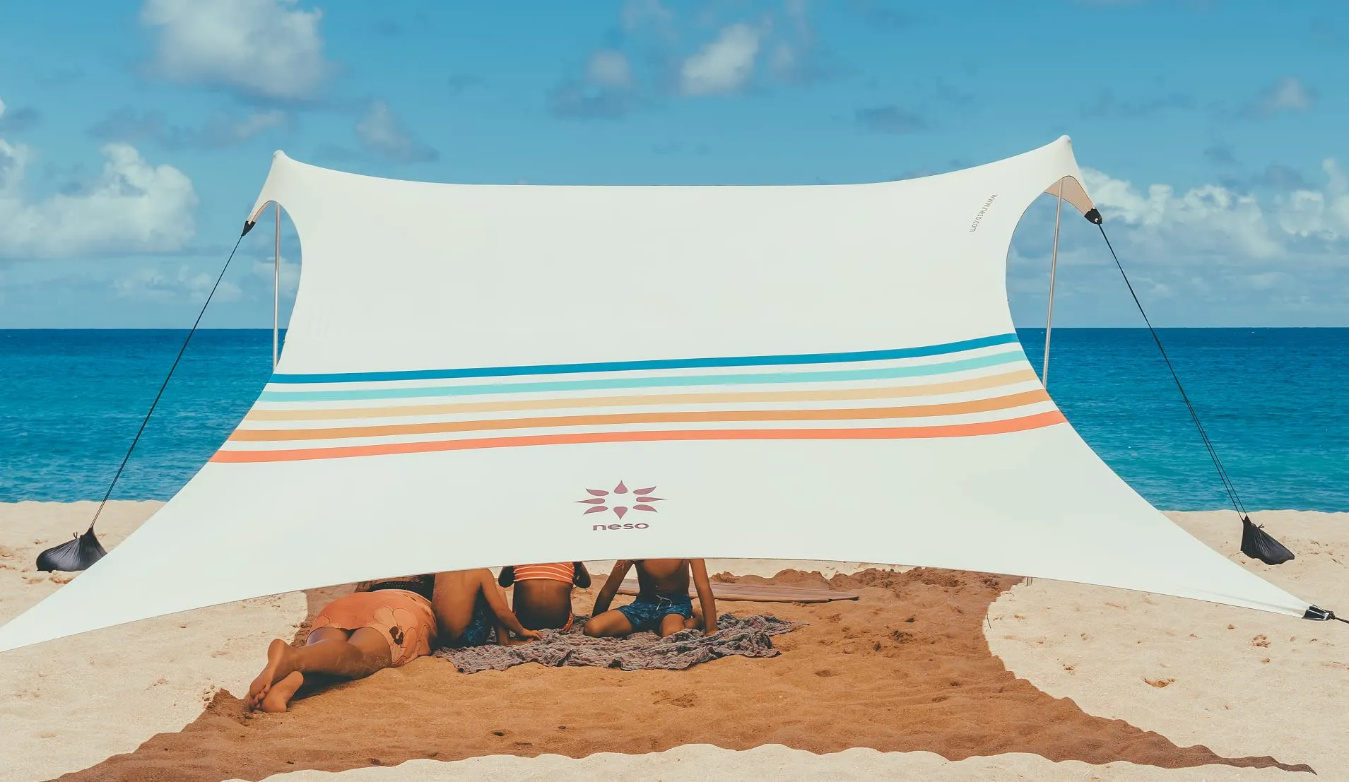 Neso Tenda da spiaggia 2.1m x 2.1m, Arcobaleno - immagine 1