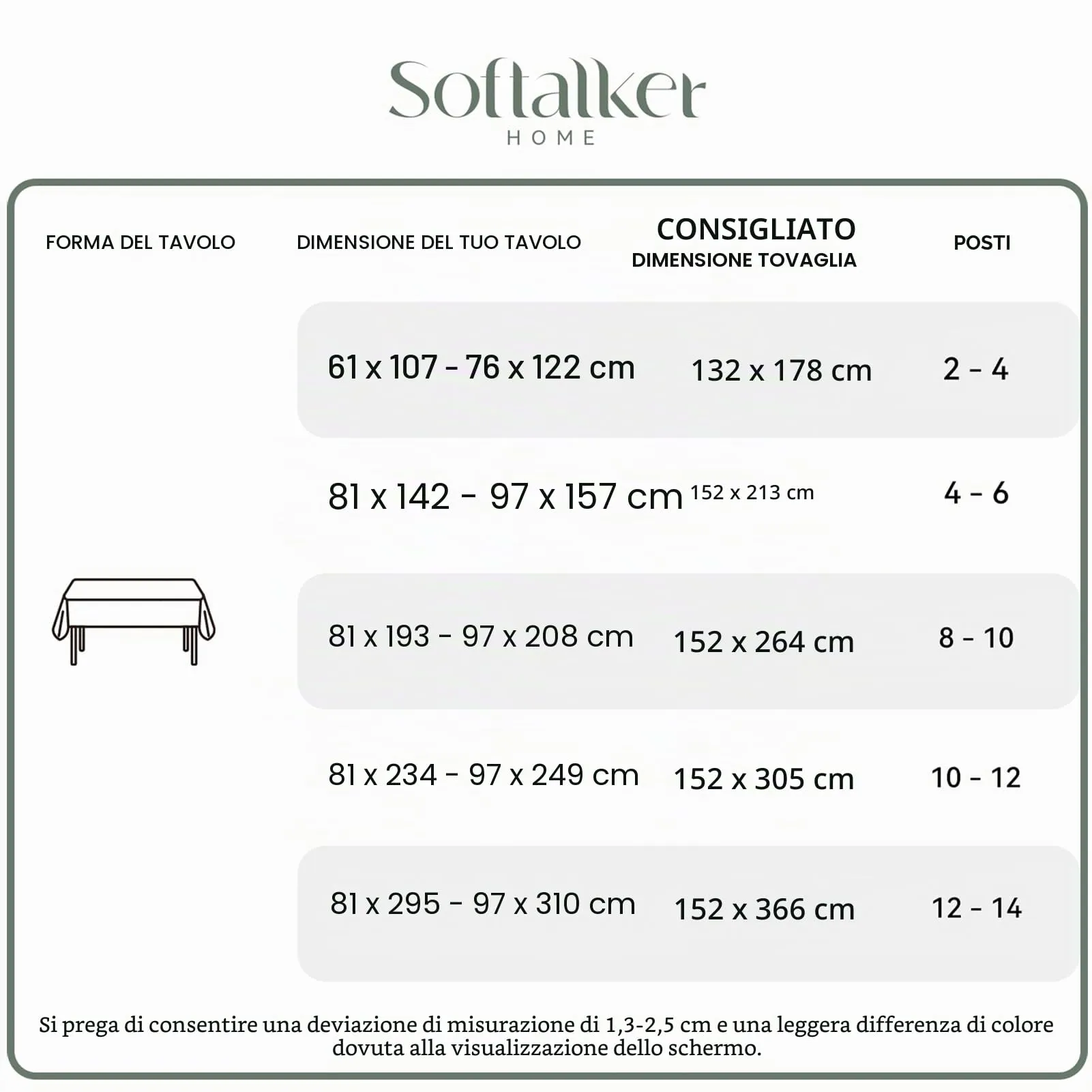 Softalker Tovaglia Rettangolare in Jacquard, Impermeabile e Lavabile, 152 x 366 cm, Bianco - immagine 7