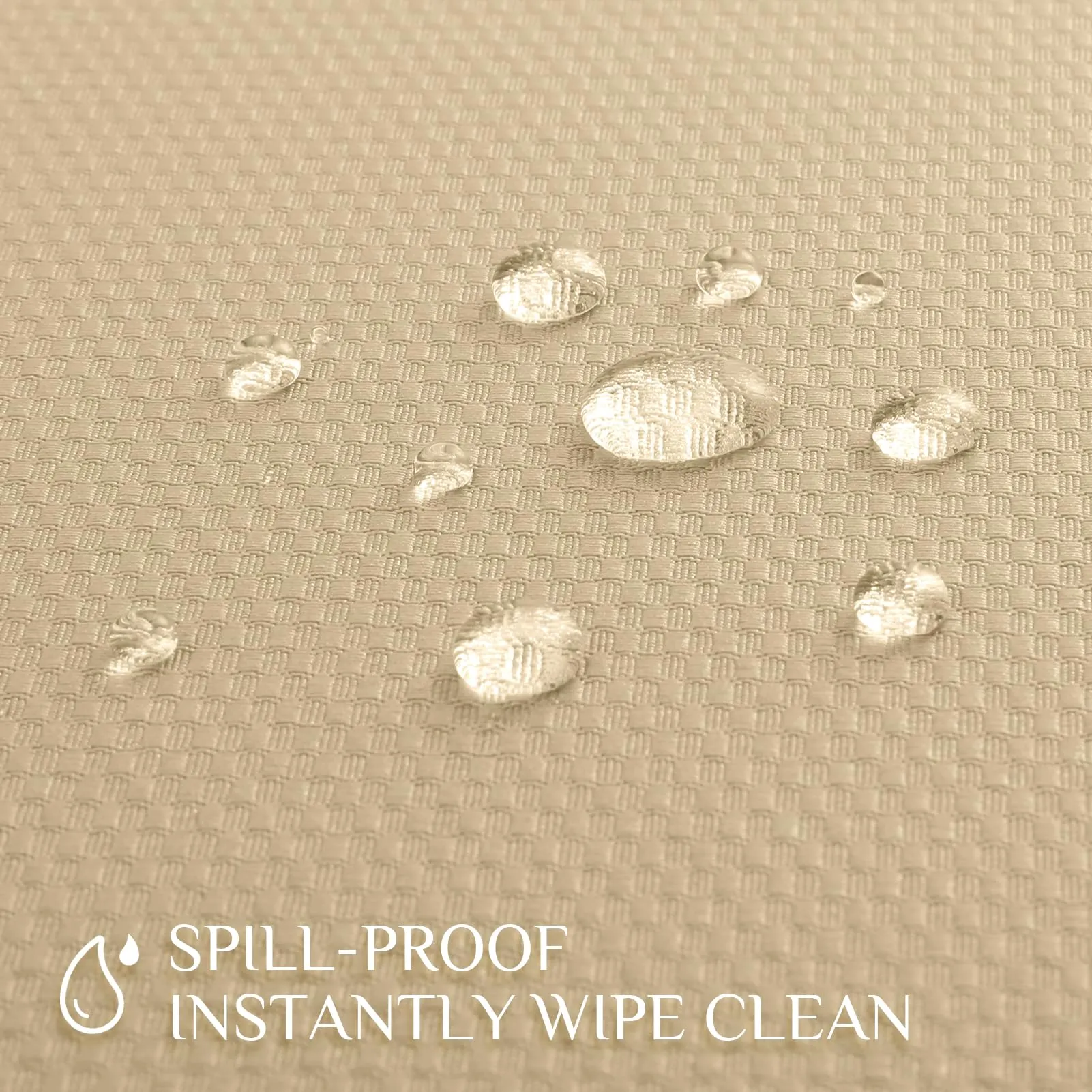 Softalker Tovaglia Rettangolare in Jacquard, 132 x 178 cm, Beige - immagine 3