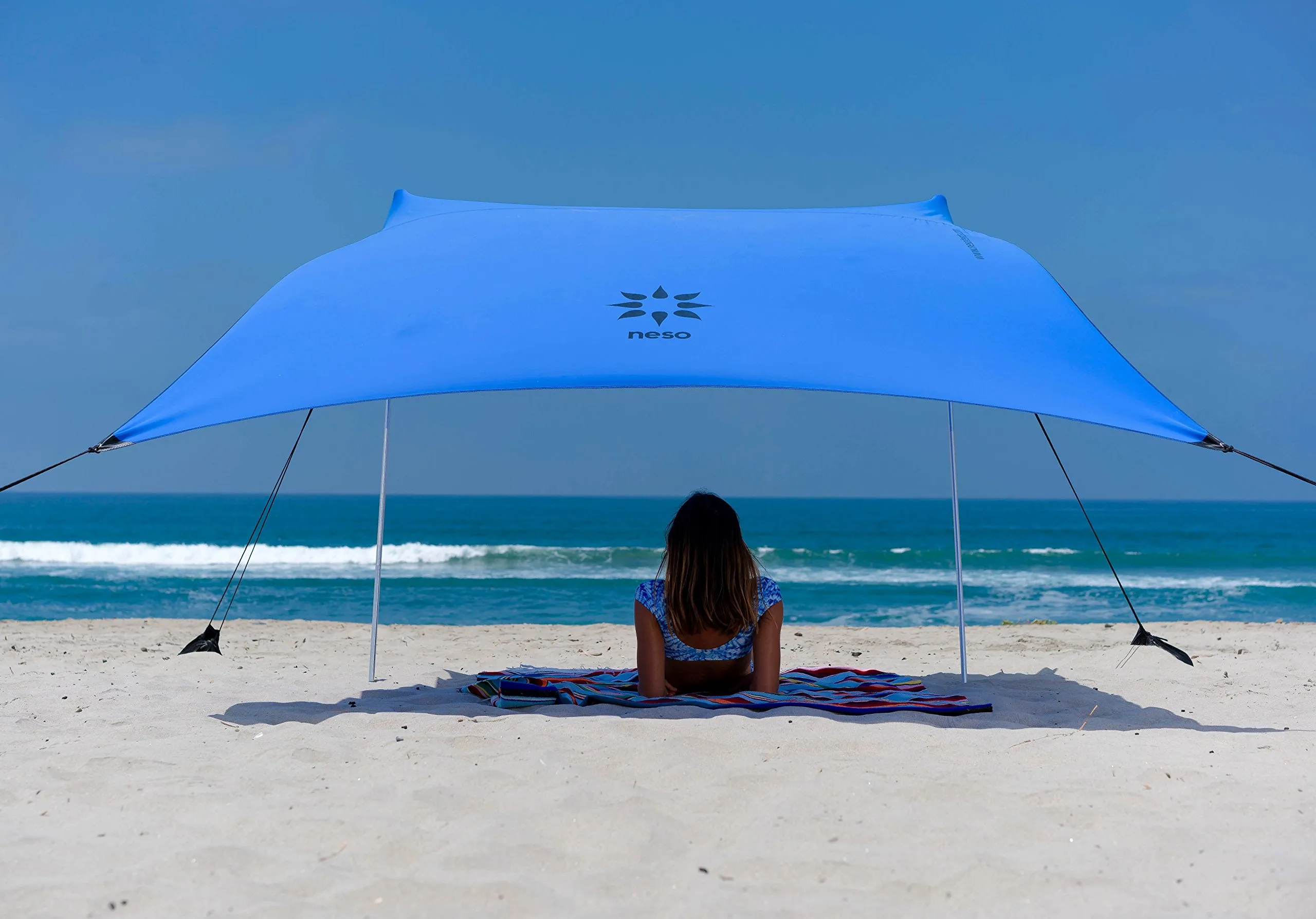 Neso Tenda da spiaggia 2.1m x 2.1m, Blu Pervinca - immagine 1