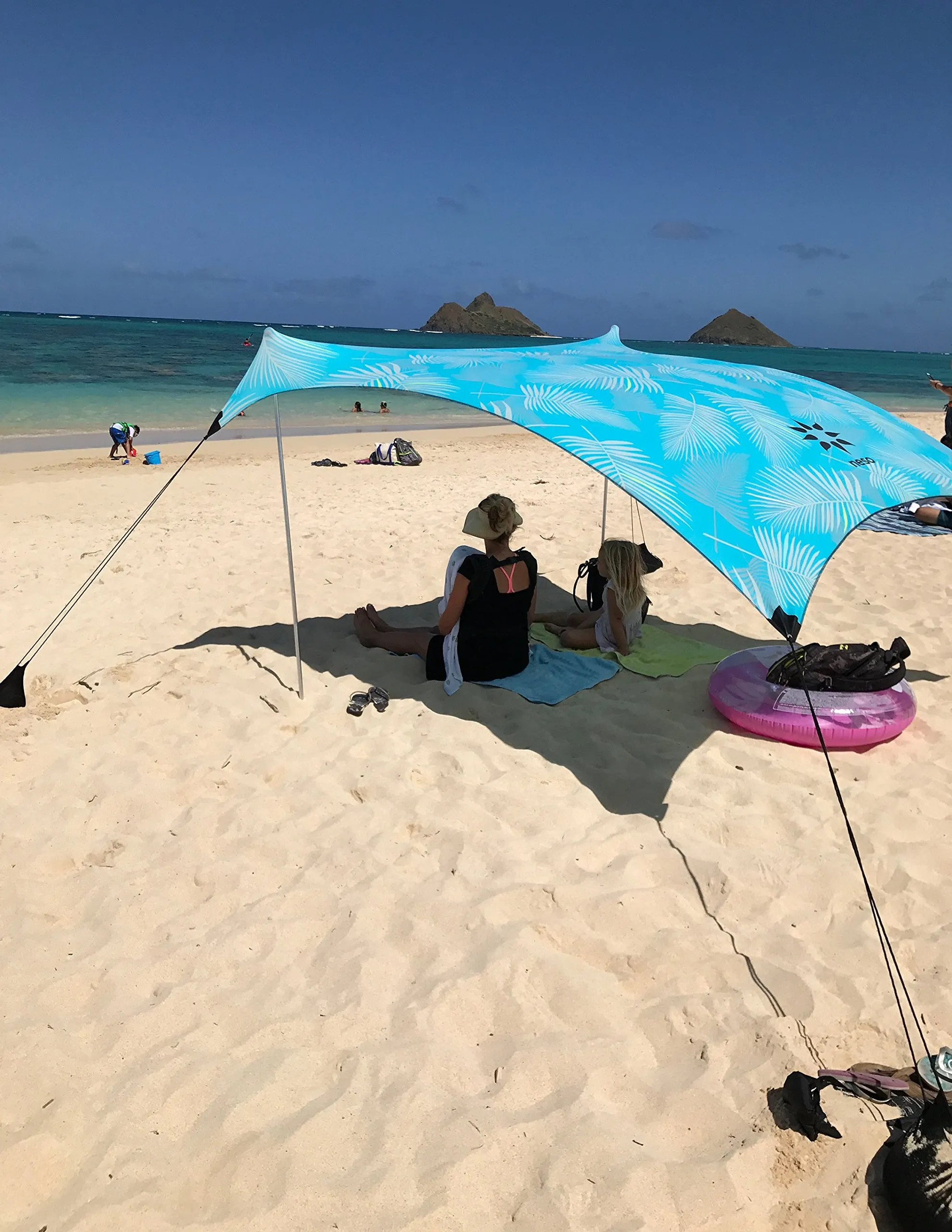 Neso Tenda da spiaggia Aqua Fronds, 2.1m x 2.1m - immagine 9