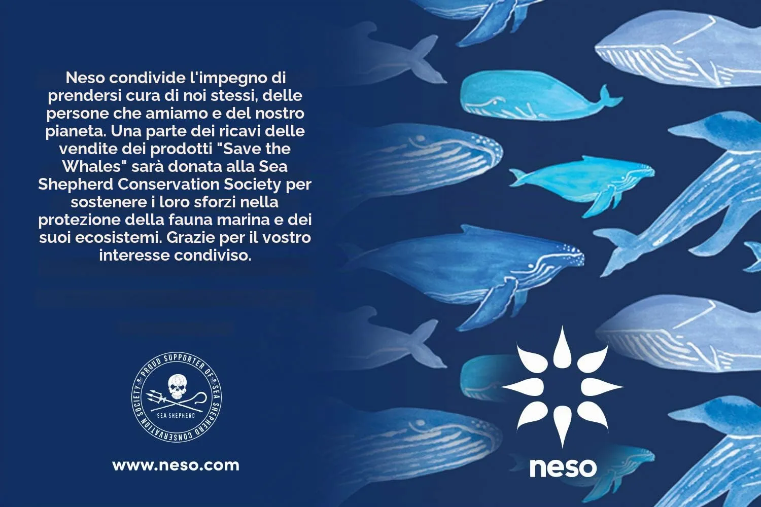 Neso Tenda da spiaggia con ancoraggio a sabbia, parasole portatile 2.1m x 2.1m, Colore Salva le balene - immagine 2