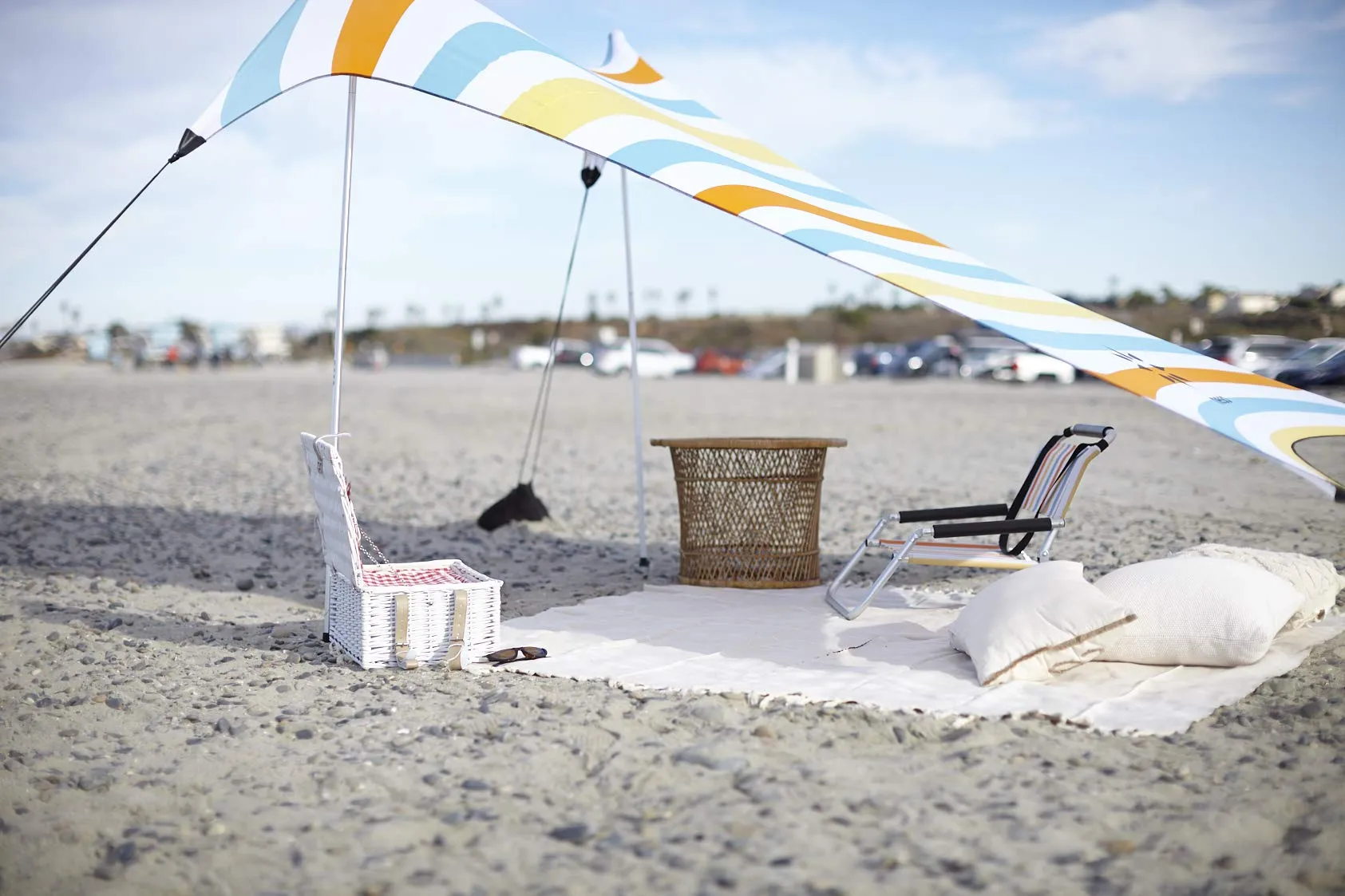 Neso Tenda da spiaggia portatile 2.1m x 2.1m - Strisce d'epoca - immagine 2