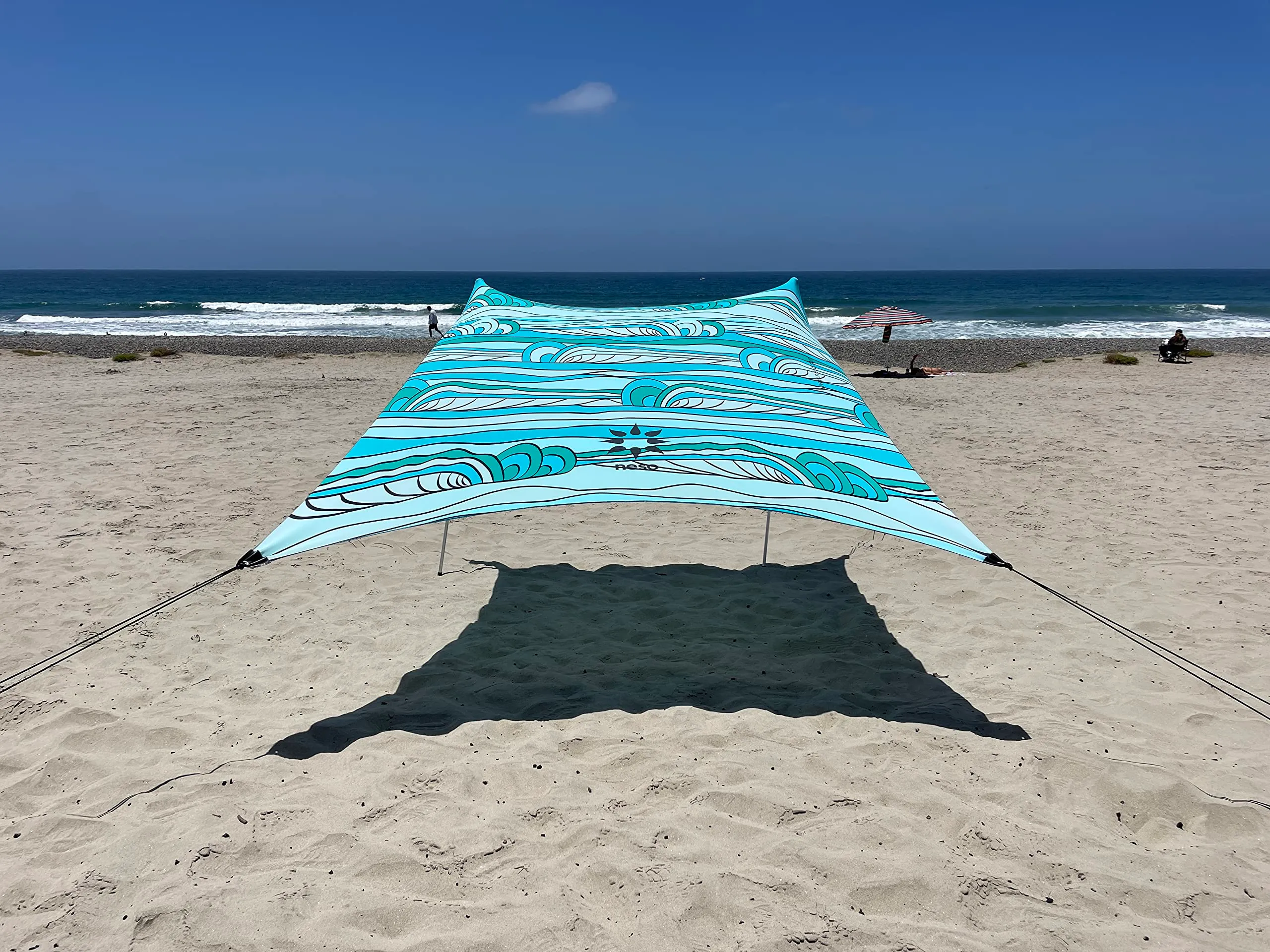 Neso Tenda da spiaggia con ancoraggio a sabbia, 2,1 x 2,1 m, Colore Gonfiore - immagine 1
