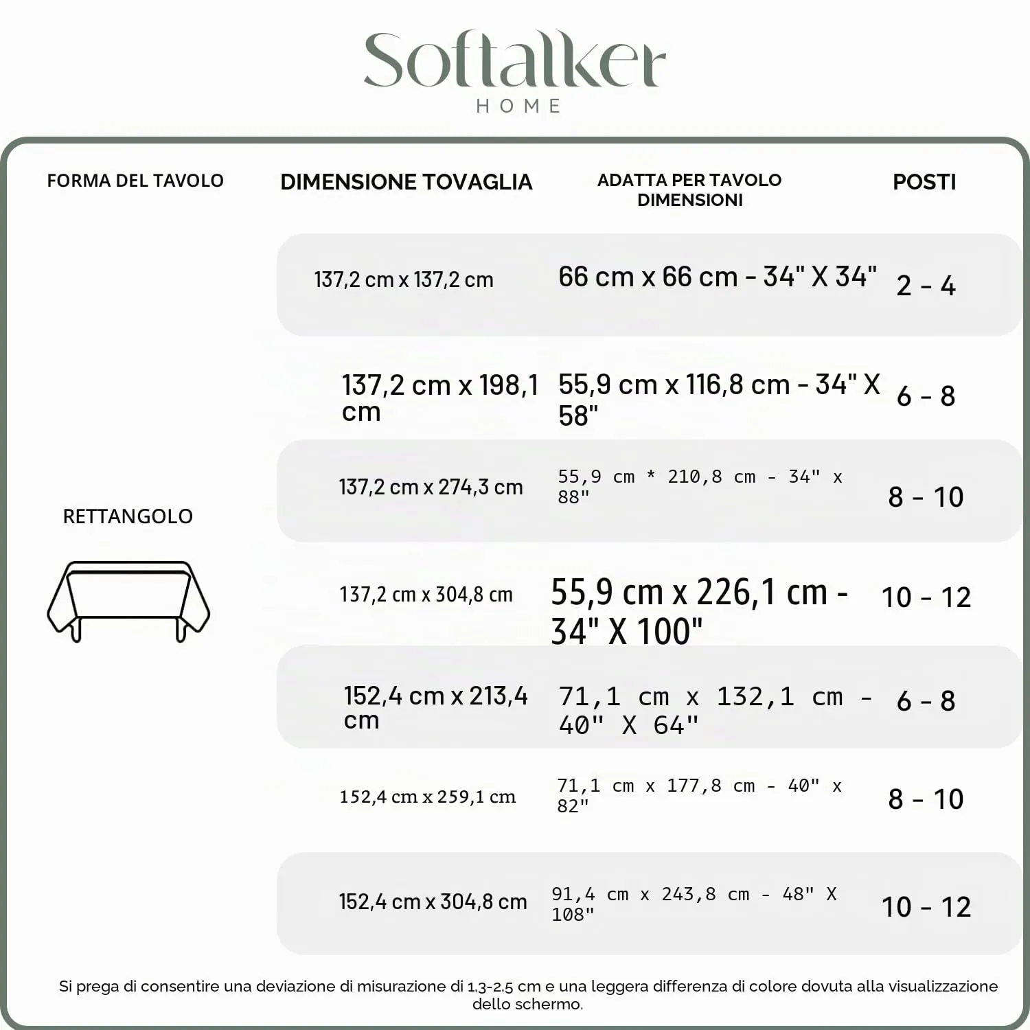 Softalker Tovaglia Rettangolare a Quadretti Impermeabile, Blu e Bianco, 152,4 x 213,4 cm - immagine 7
