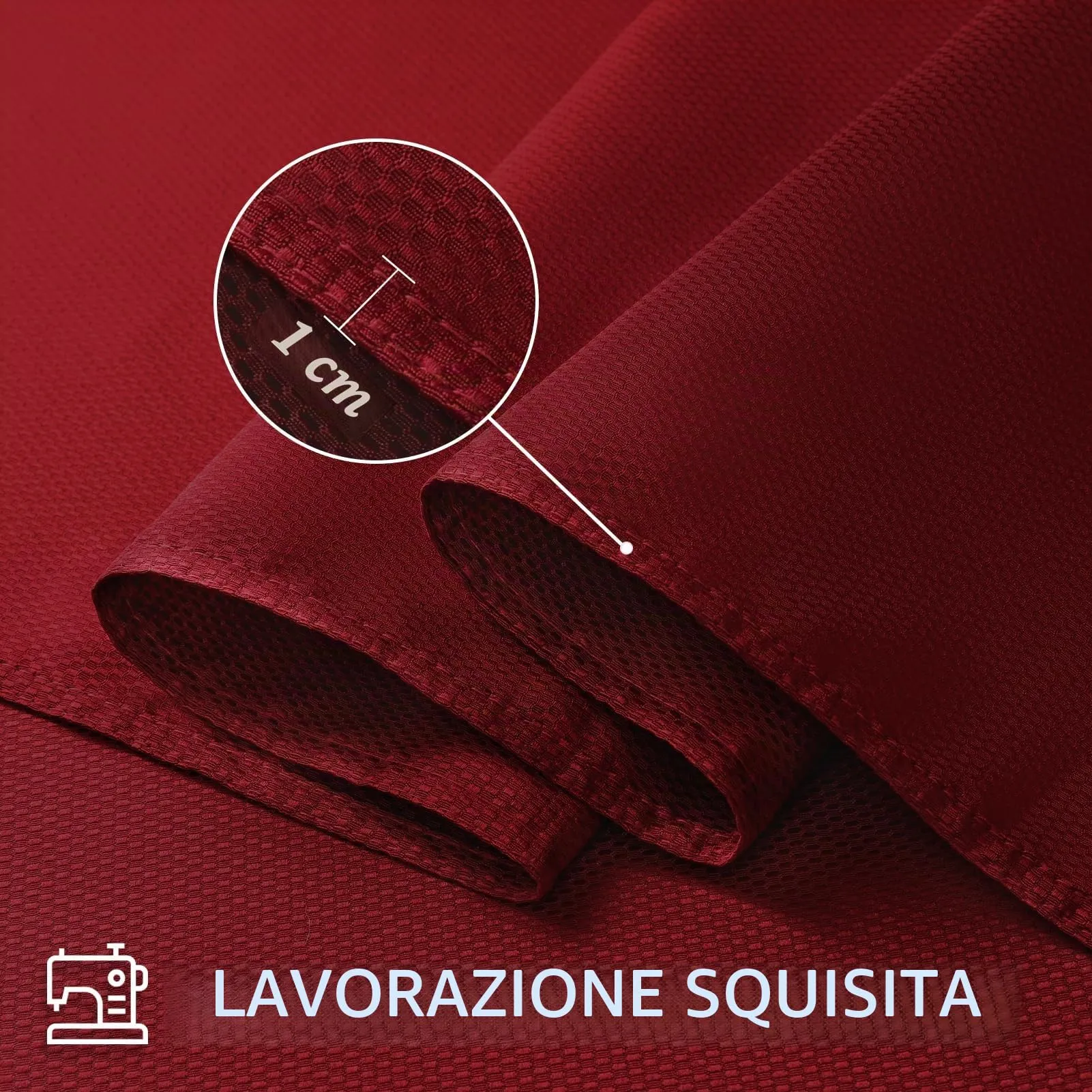 Softalker Tovaglia Rosso Motivo Geometrico 150 x 210 cm - immagine 4